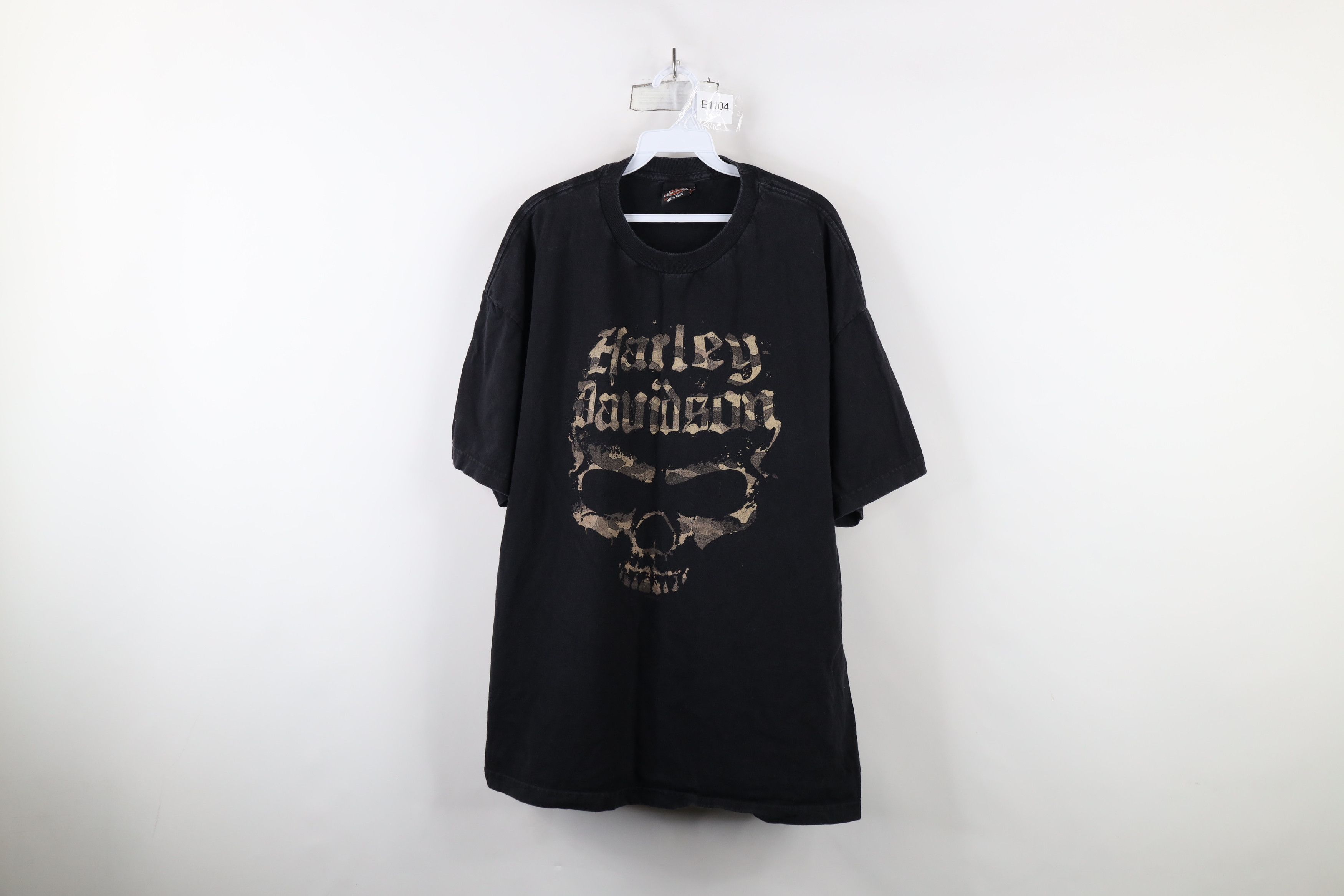 Harley Davidson × Vintage Vintage Y2K Harley Davidson Spell Camouflage Skull T-Shirt Size US XXL / EU 58 / 5 - 1 Thumbnail