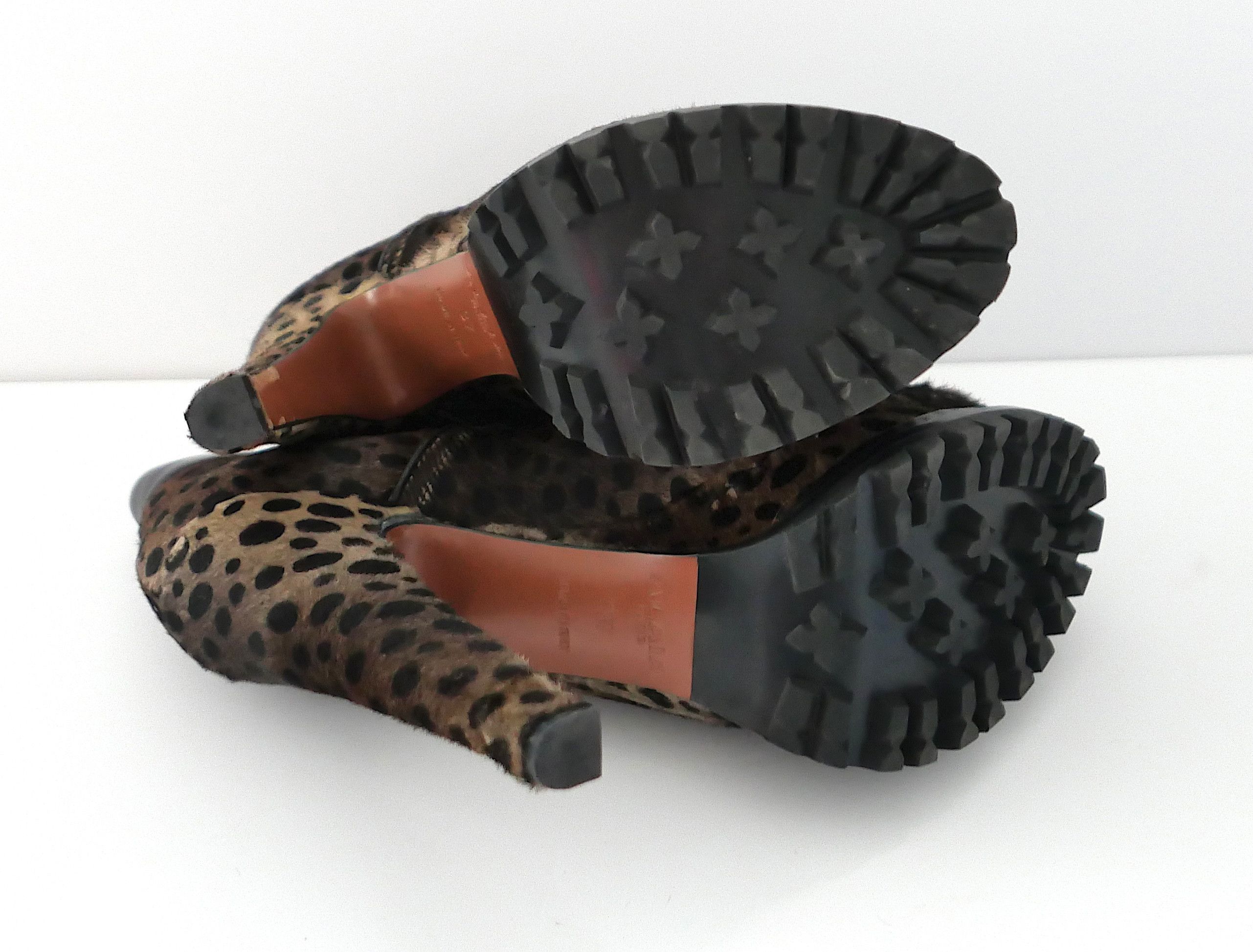 Alaia Alaia Leopard Calf Skin Platform Ankle Boots Size US 7 / IT 37 - 6 Thumbnail