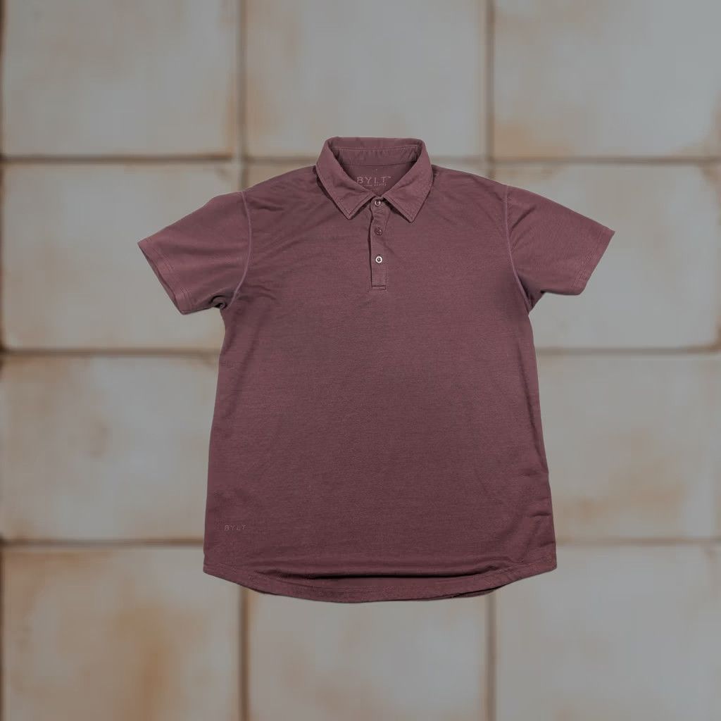 Vintage BYLT Polo Shirt Mens Medium Purple Solid Signature Stretch Slim Fit Top Size US M / EU 48-50 / 2 - 1 Thumbnail