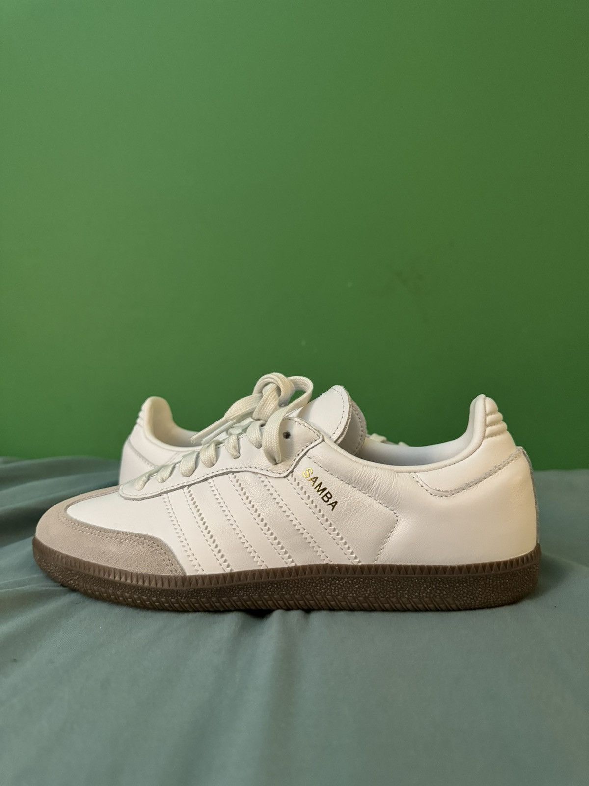 adidas gazelle silver green womens Men's adidas Originals Samba OG Shoes White / Lucid Blue / Gum main image 1