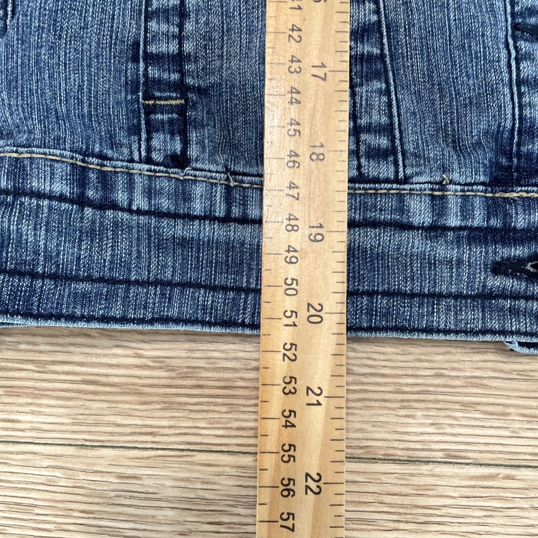 Denime VINTAGE Hydraulic Denim Jacket Womens Size Small Blue Trucker Cotton Blend Size 28" / US 6 / IT 42 - 4 Thumbnail