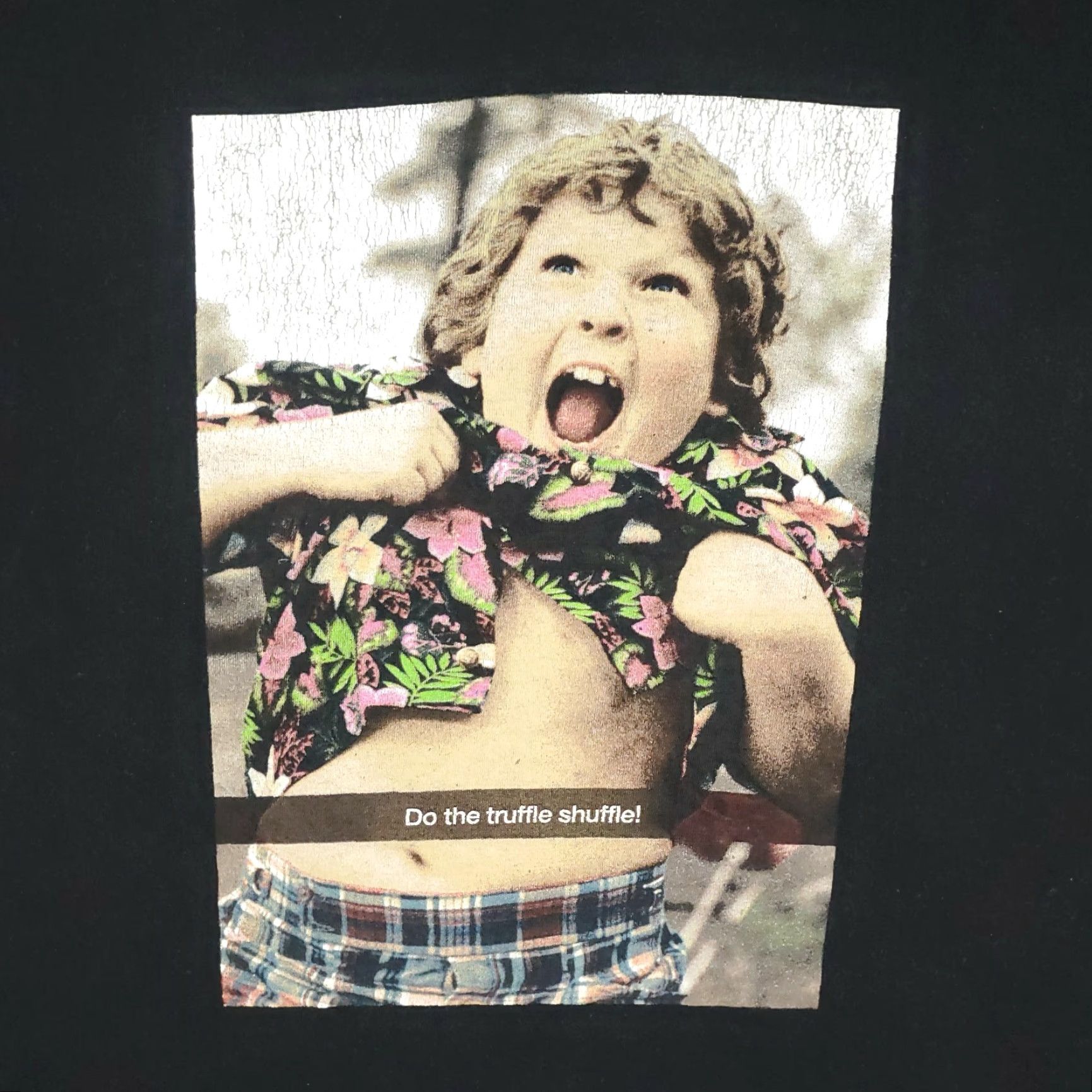 Ripple Junction VINTAGE Goonies Do The Truffle Shuffle Black Graphic T-Shirt Mens Size L Ripple Junction Shirt Short Sleeve Crew Neck Size US L / EU 52-54 / 3 - 2 Thumbnail