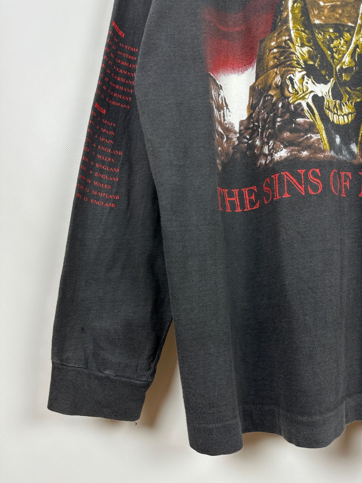 Band Tees 1993 Vintage Cancer Sins Of Mankind Long Sleeve T-Shirt Size US XL / EU 56 / 4 - 8 Thumbnail