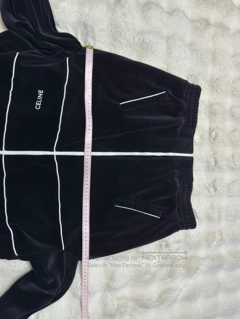 Celine CELINE Solid Black Embroidered Logo Velvet Jacket Size US M / EU 48-50 / 2 - 8 Thumbnail