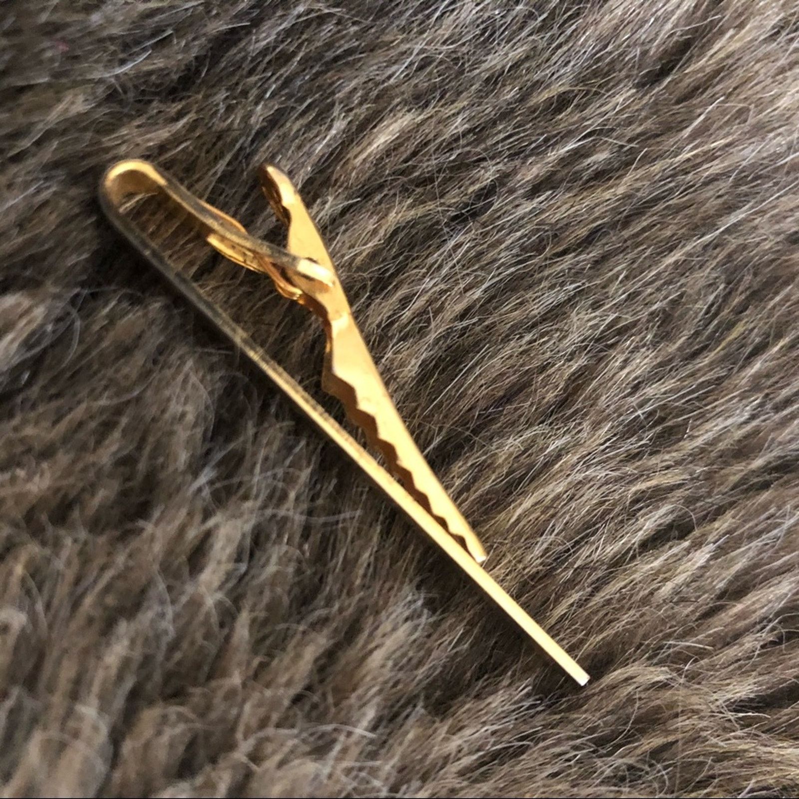 Vintage Vintage men’s textured gold plated tie bar clip Size ONE SIZE - 4 Thumbnail