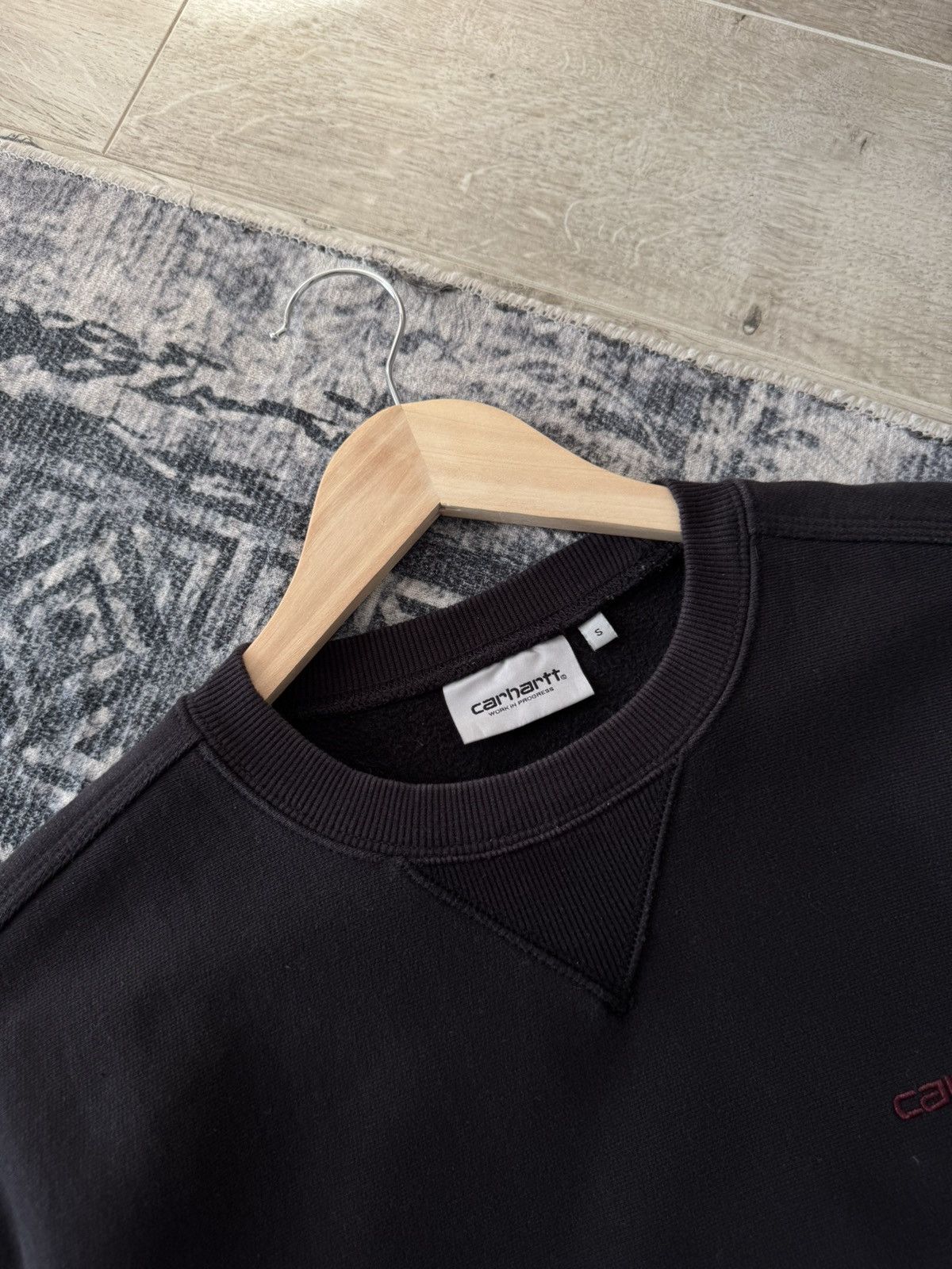 Carhartt Carhartt Black American Script Logo Basic Sweatshirt Size US S / EU 44-46 / 1 - 6 Thumbnail