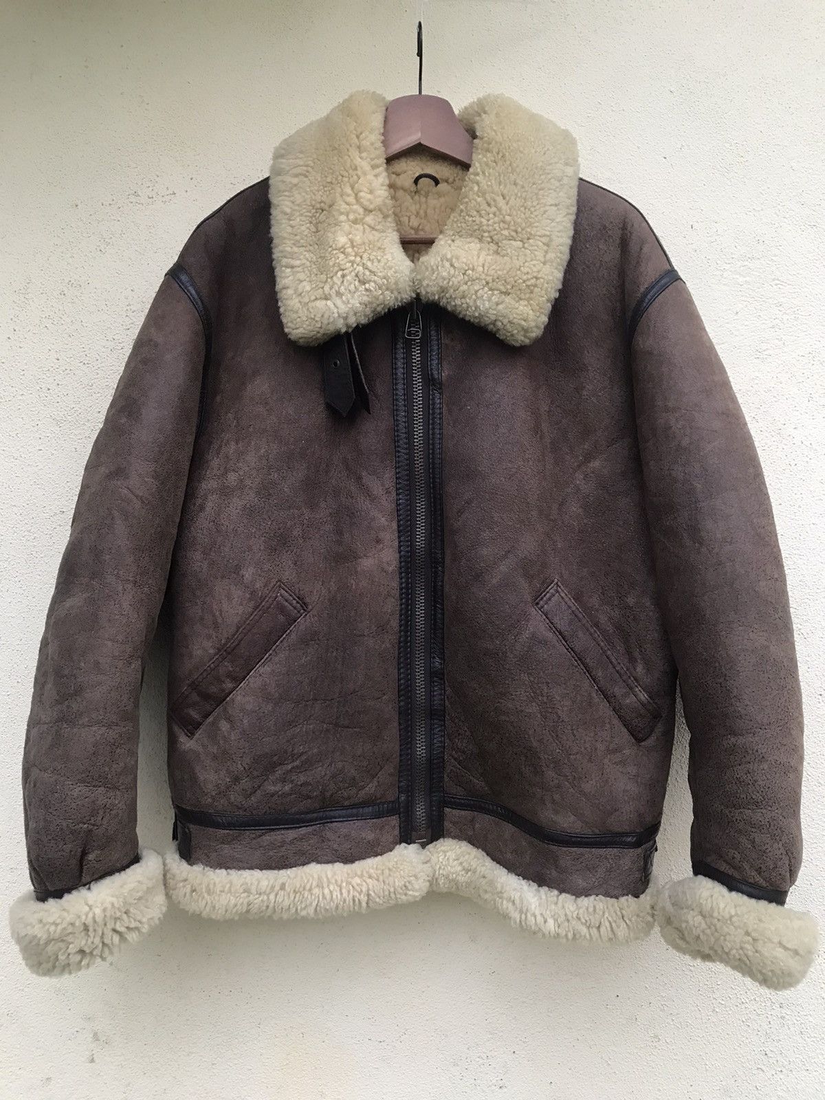 Other Type B3 US Army Style Leather Sherpa Shearling Jacket Size US M / EU 48-50 / 2 - 1 Thumbnail