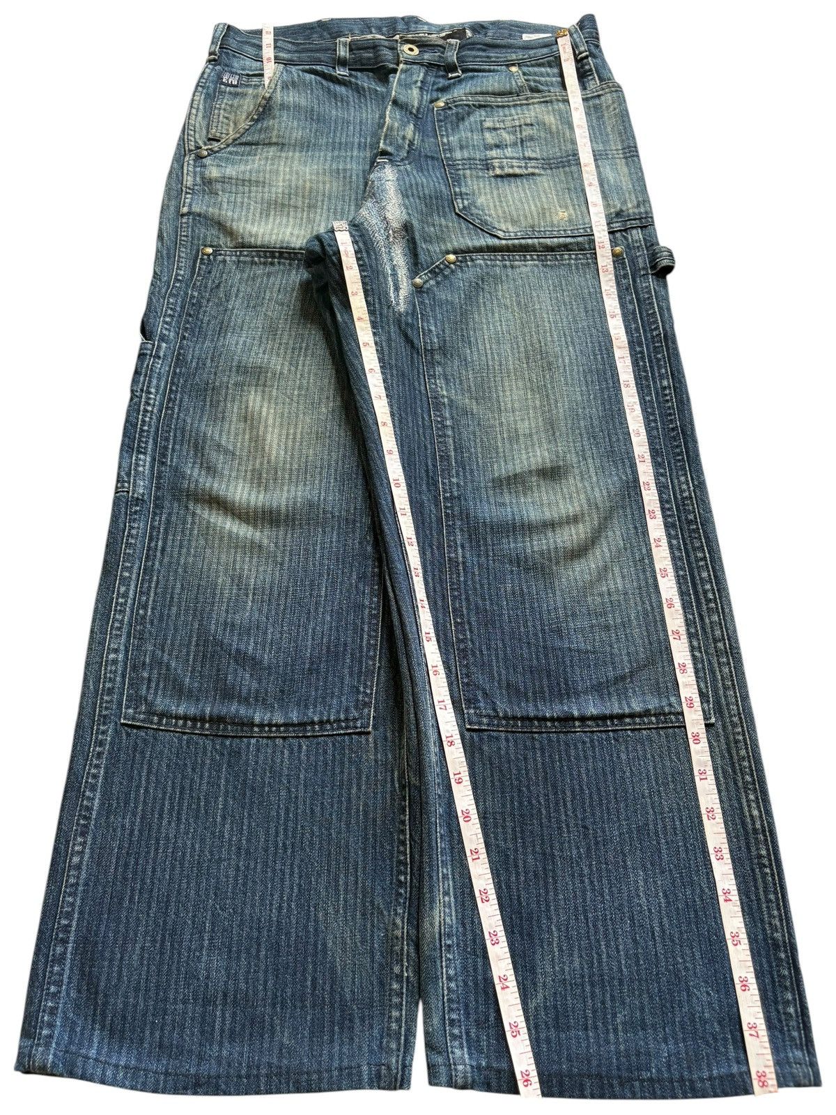 Japanese Brand Vintage Japanese Brand Mud Wash Hickory Baggy Carpenter Jean Size US 32 / EU 48 - 13 Thumbnail