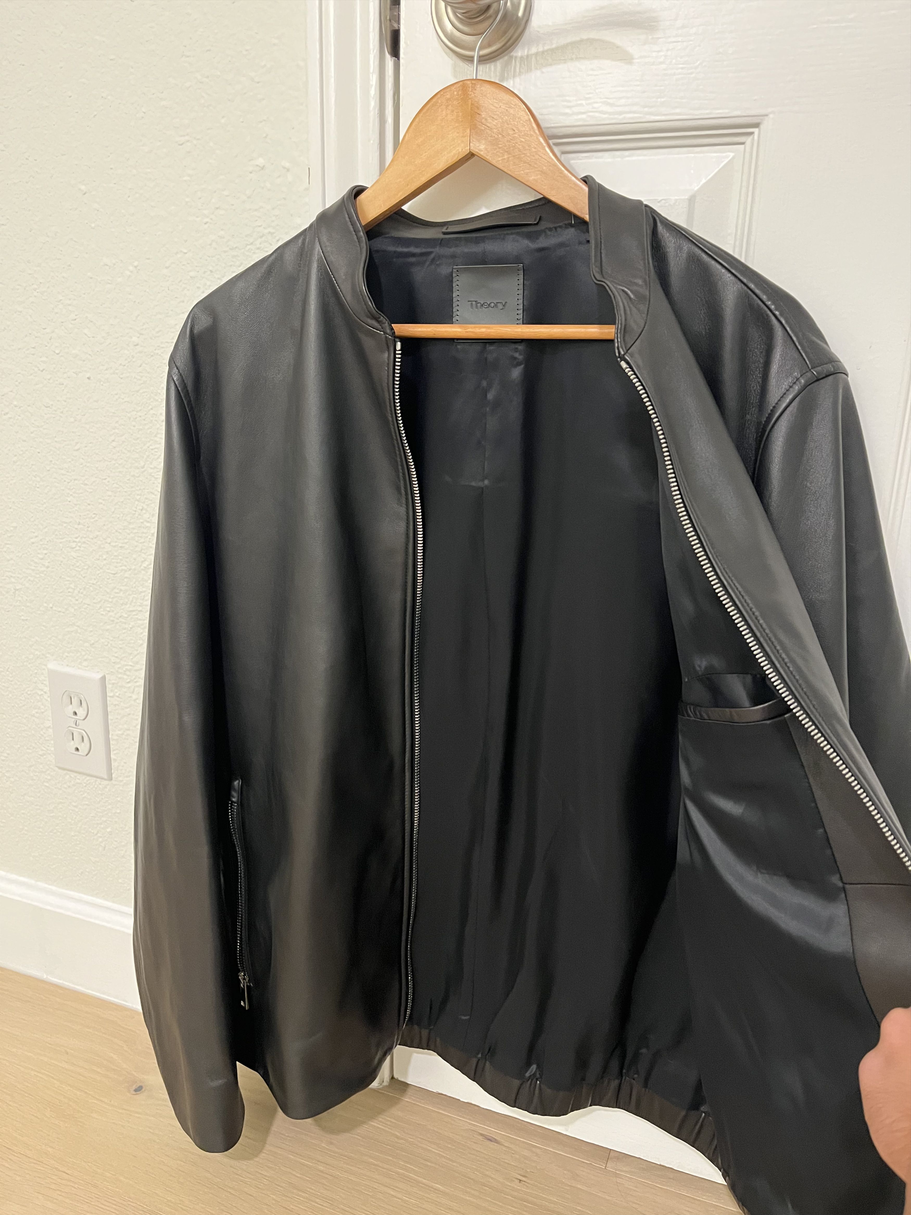 Theory Theory Leather Jacket Size US XL / EU 56 / 4 - 2 Thumbnail