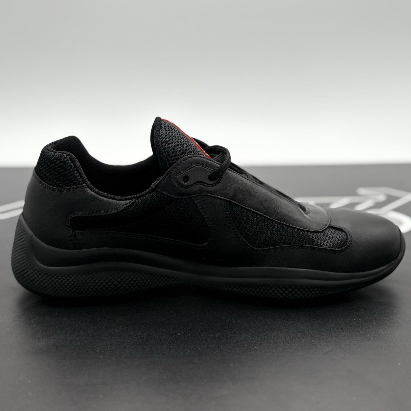 Prada Prada Americas Cup ' Black Leather ' | ONLY WORN 1x Size US 8 / EU 41 - 10 Thumbnail
