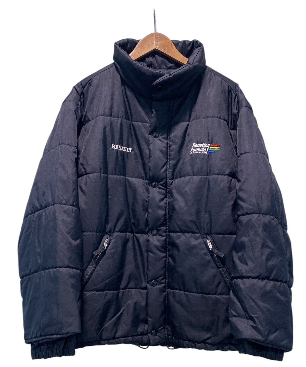 United Colors Of Benetton Vtg 90s Benetton Renault F1 World Champion Racing Puffer Size US L / EU 52-54 / 3 - 1 Thumbnail