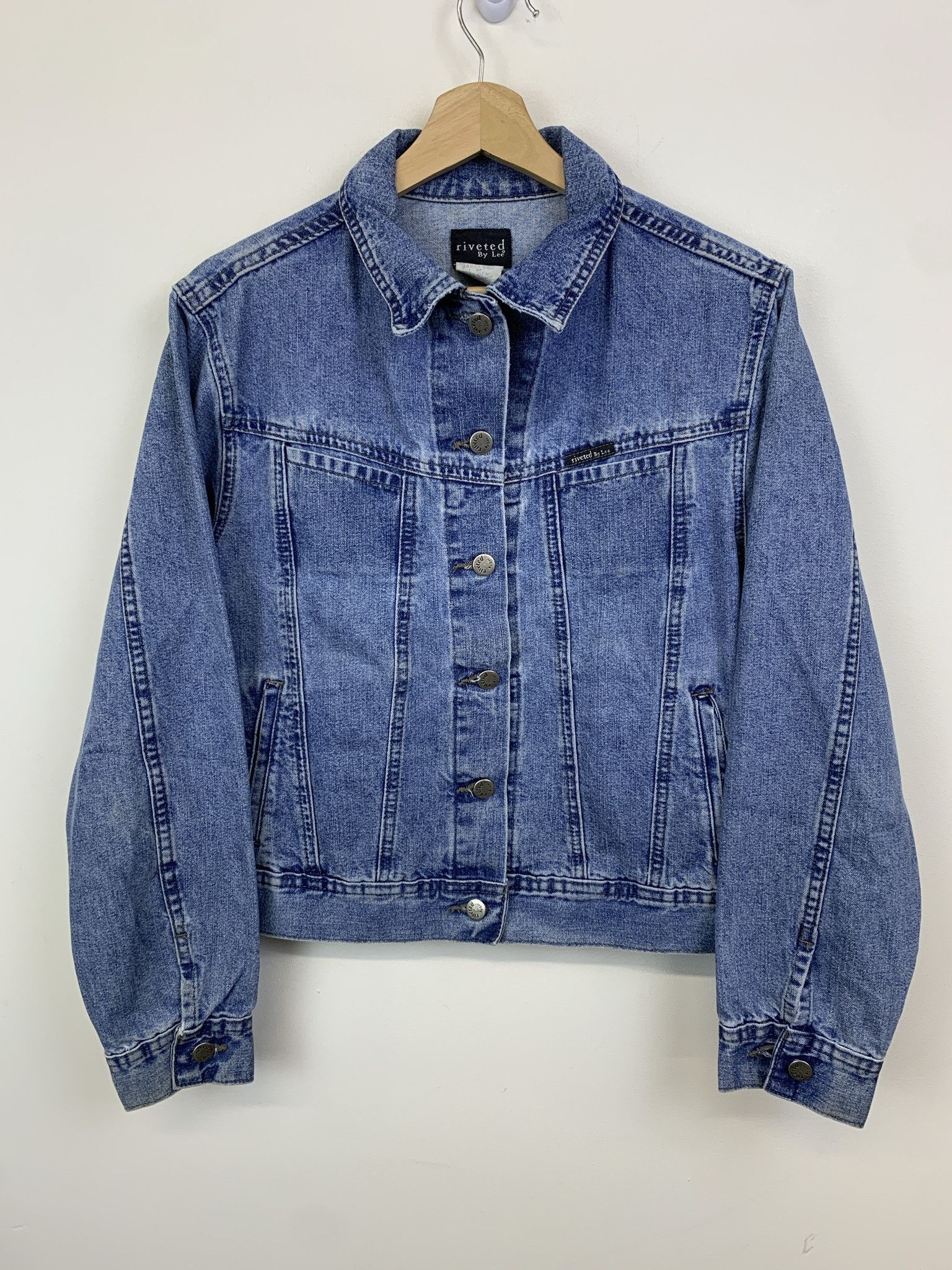 Levi's Vintage 1990s Lee Riveted Denim Trucket Jacket Size S Size US S / EU 44-46 / 1 - 1 Thumbnail