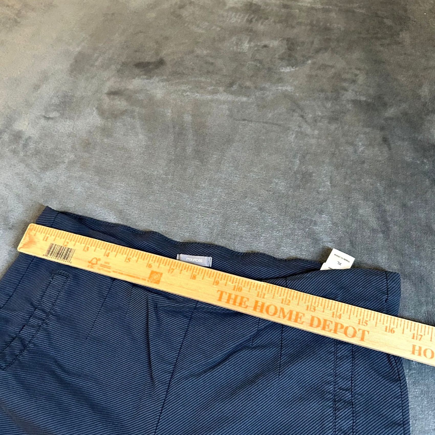 Vintage Maurices Cropped Pants Career Elastic Waist Pull On Blue Womens XL Pants Striped Wide-Leg Casual Workwear Mens?? Size 40" / US 18 - 7 Thumbnail
