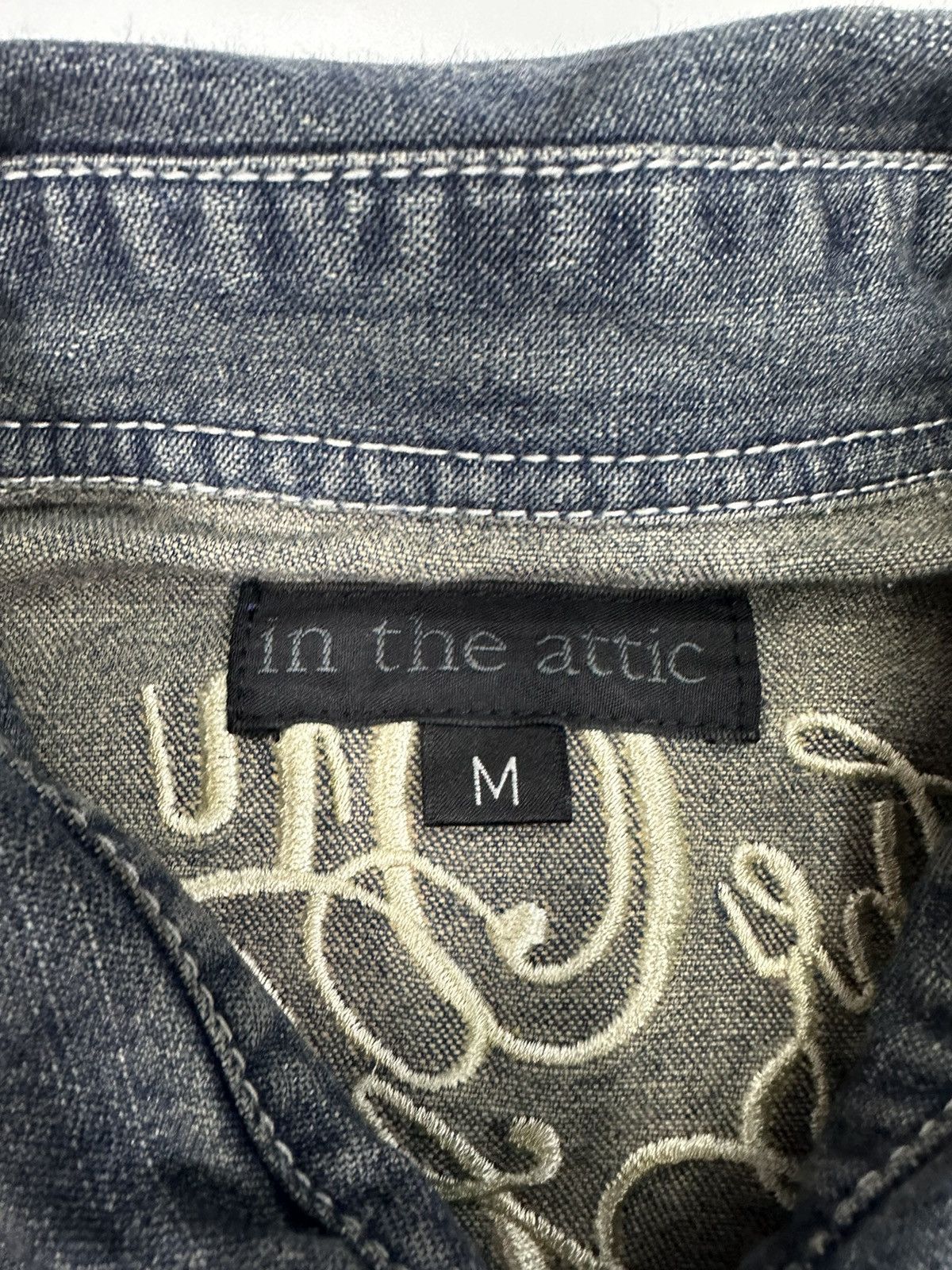 In The Attic In The Attic Punk Style Rider 3Q Denim Shirt A651 Size M / US 6-8 / IT 42-44 - 10 Thumbnail