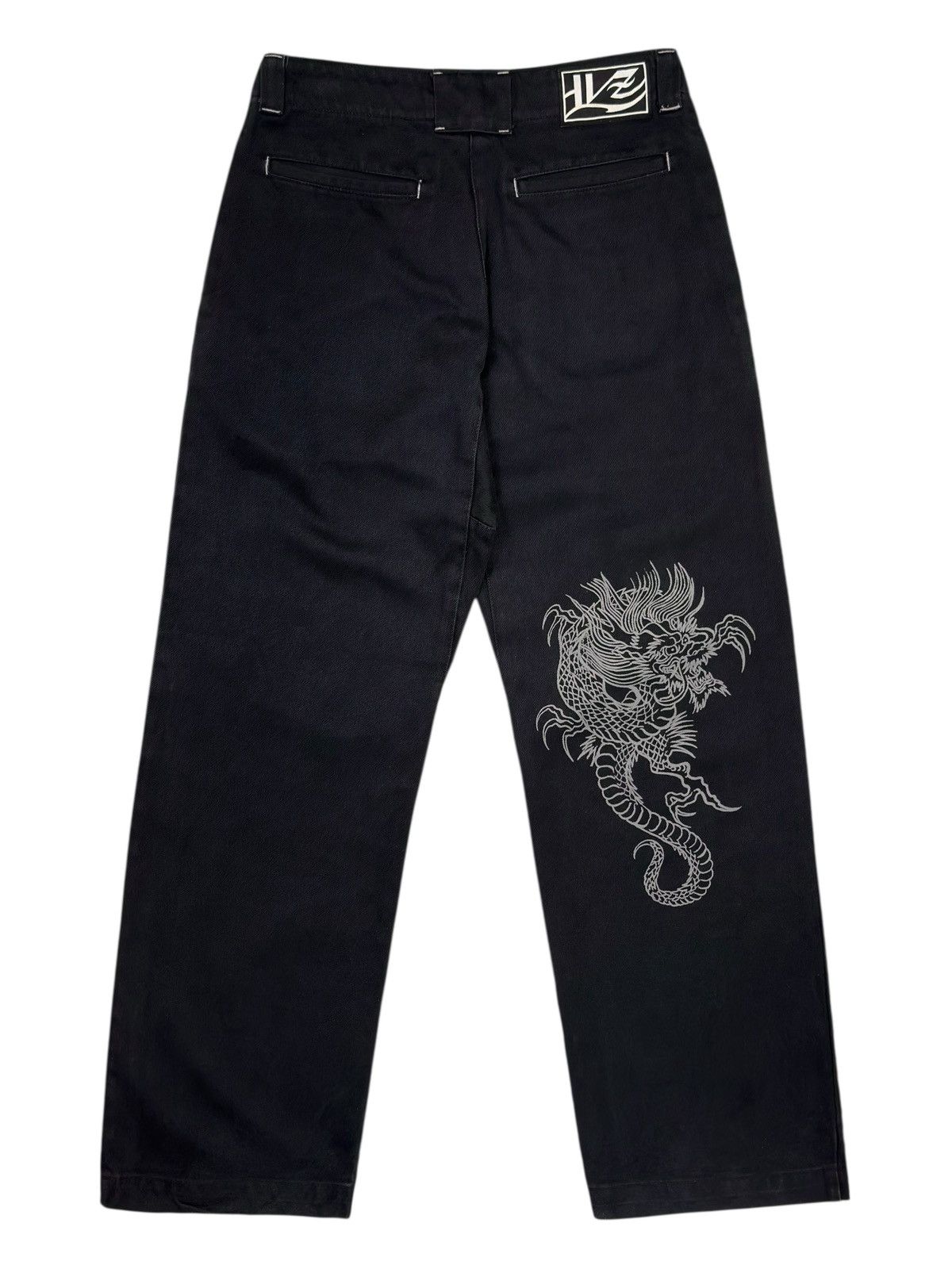 Japanese Brand 2000s LIFEUNDERZEN DRAGON PRINTED CANVAS SKATEPANTS Size US 29 - 1 Thumbnail