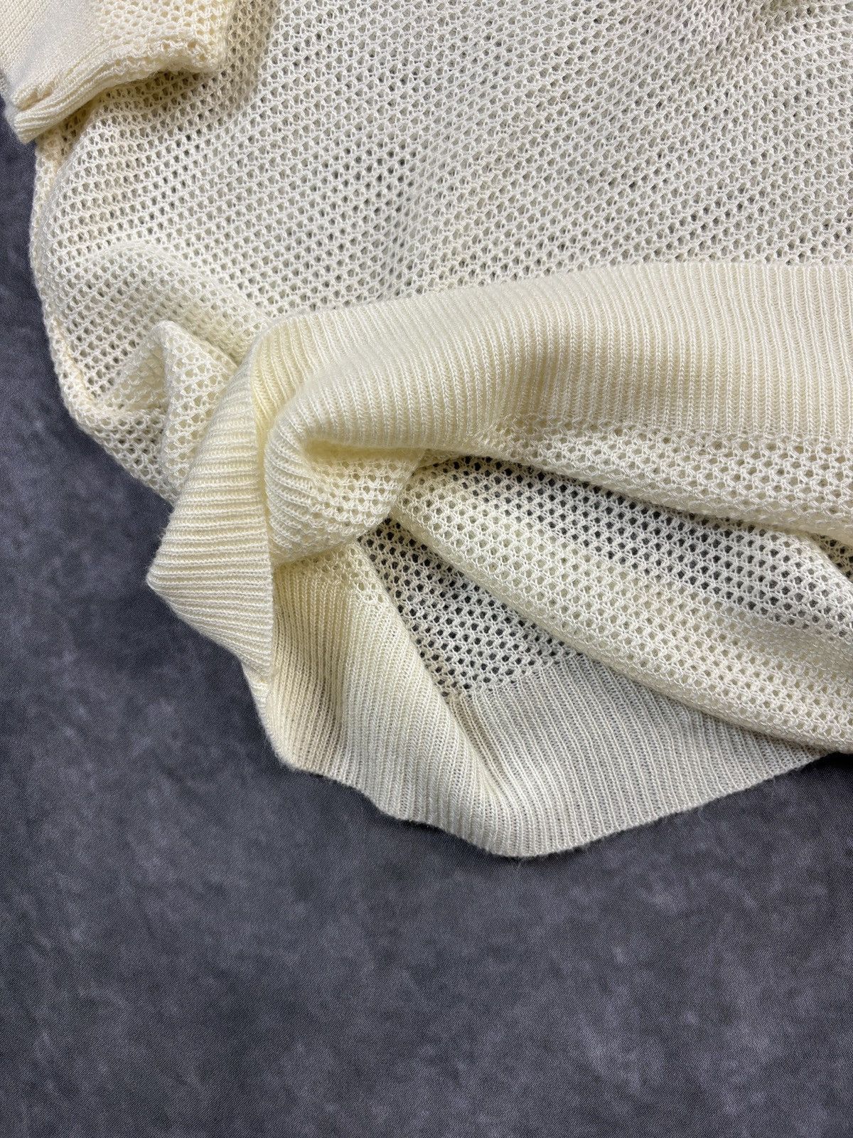 Vintage 1970s Vintage Knit Polo Mr. Love Acrylic Sheer Mesh MCM 70s Size S / US 4 / IT 40 - 5 Thumbnail