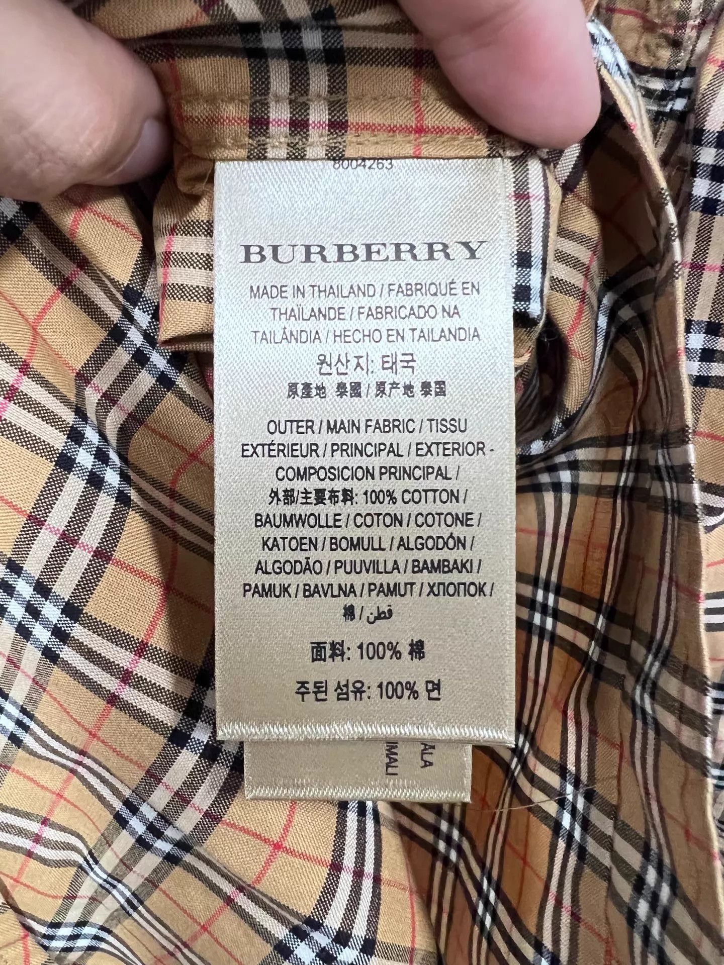 Burberry Burberry Check Cotton LS Shirt S 99 New Size US S / EU 44-46 / 1 - 6 Thumbnail