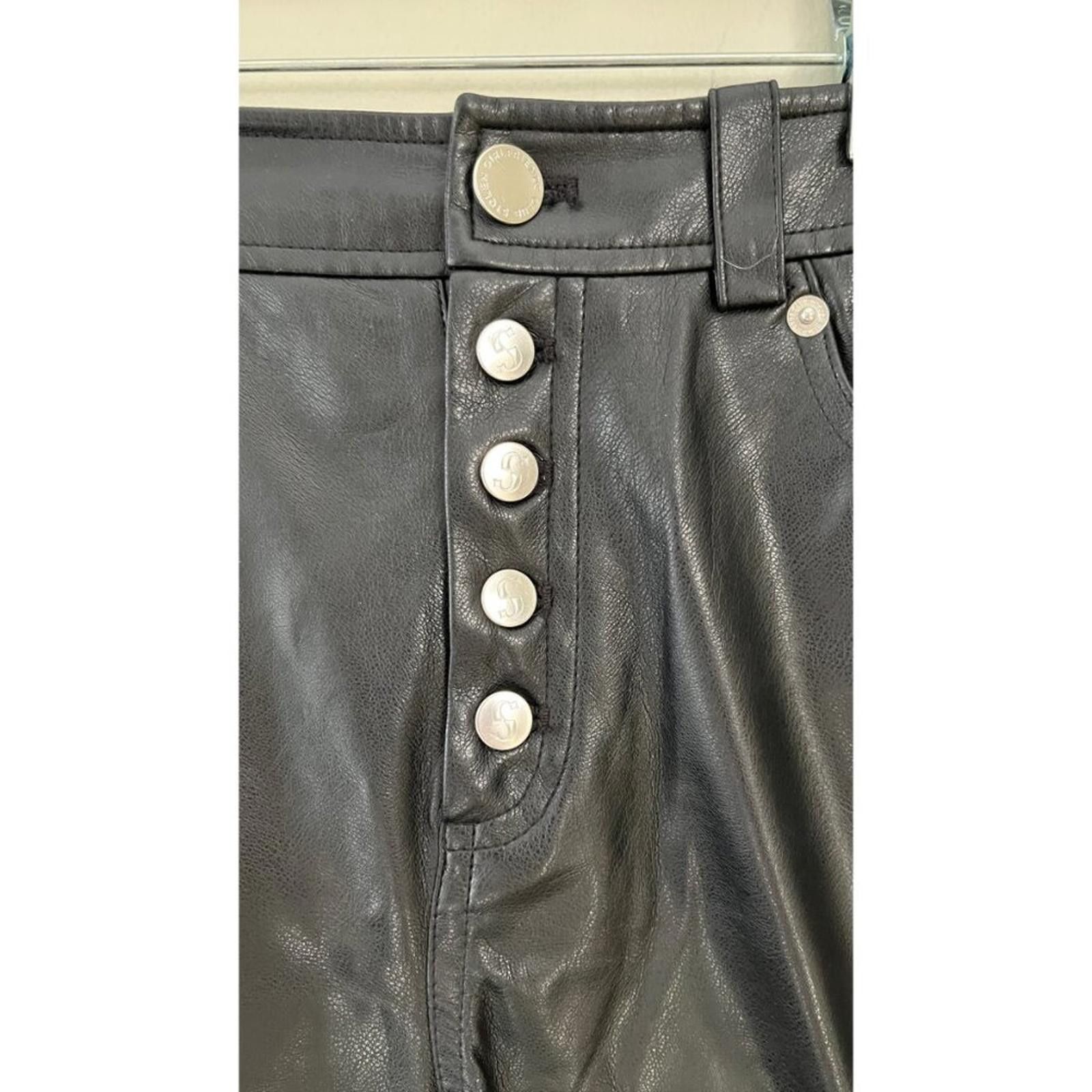 STOLEN GIRLFRIENDS CLUB BERMUDA VEGAN LEATHER SHORTS S