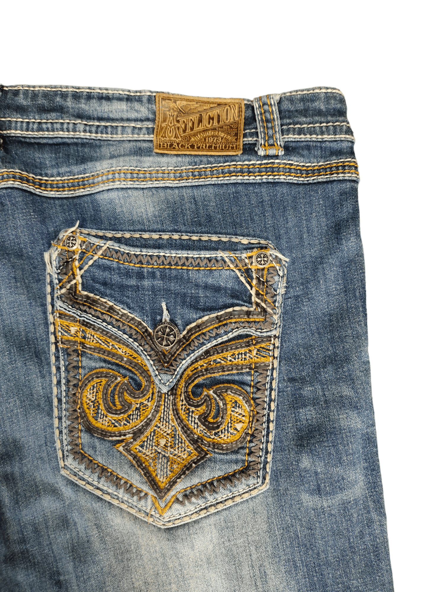 Affliction Affliction Blake Handcrafted Embroidered Jeans Y2k Ed Hardy Size US 42 / EU 58 - 8 Thumbnail