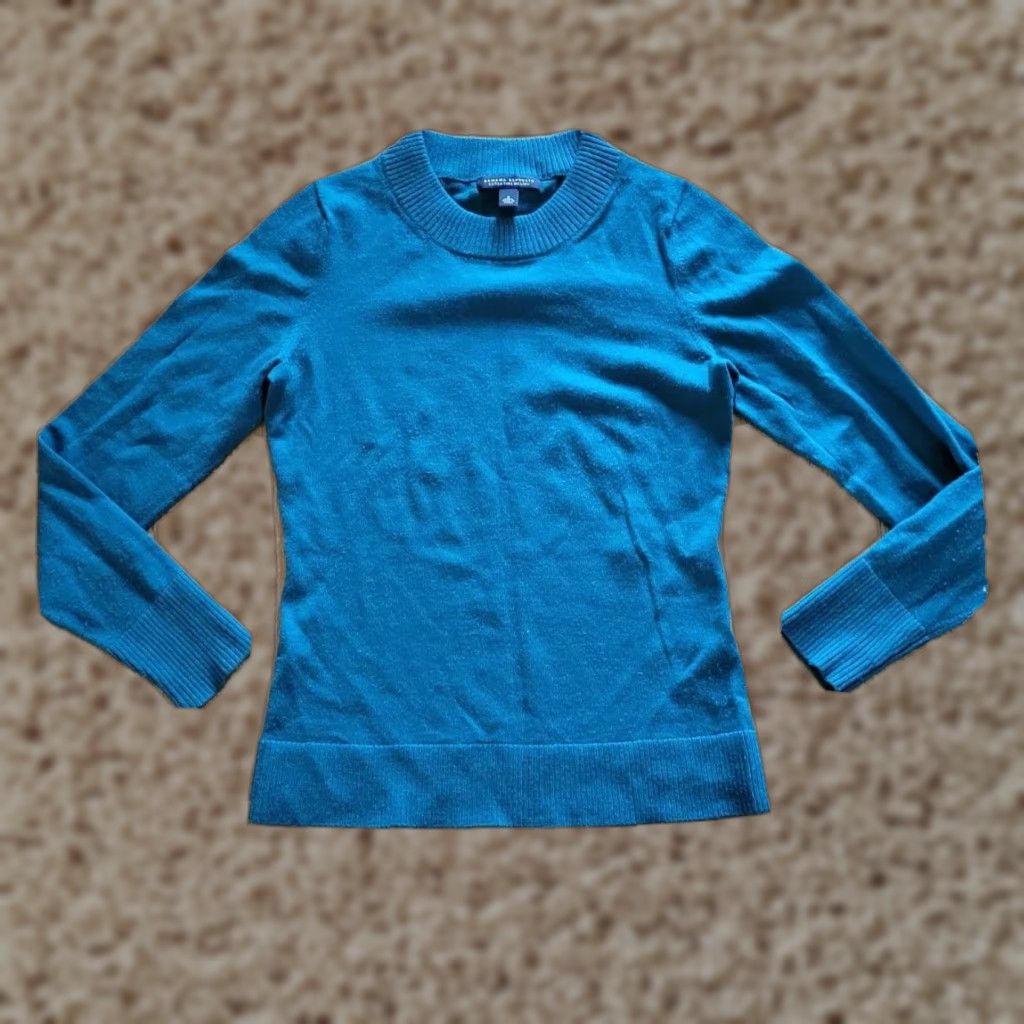 Banana Republic Banana Republic Sweater Shirt Womens Small Green Merino Wool Basic Holiday Size S / US 4 / IT 40 - 1 Thumbnail