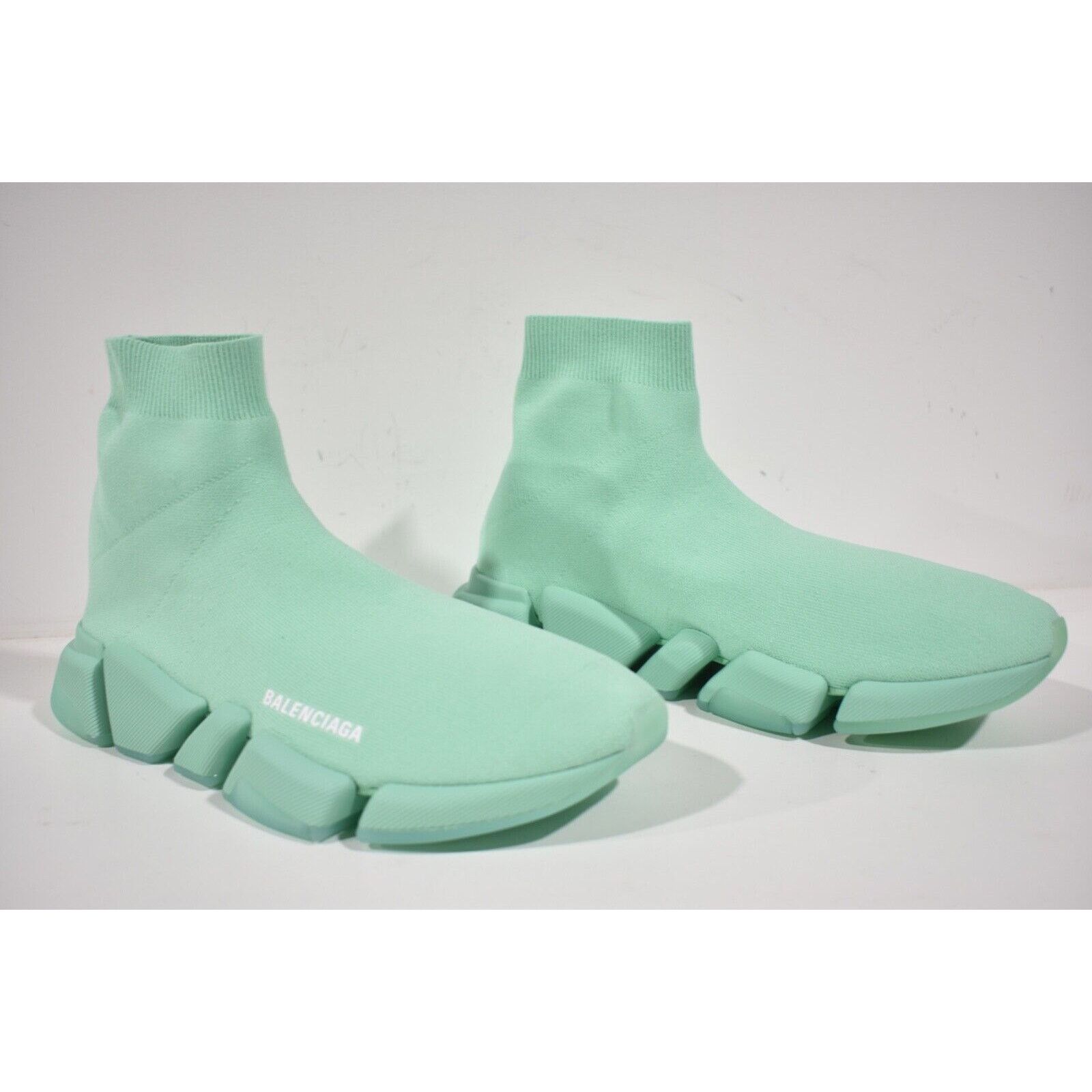 Balenciaga Balenciaga Mens Speed 2.0 Sock Mint Green High Top Size US 12 / EU 45 - 2 Thumbnail