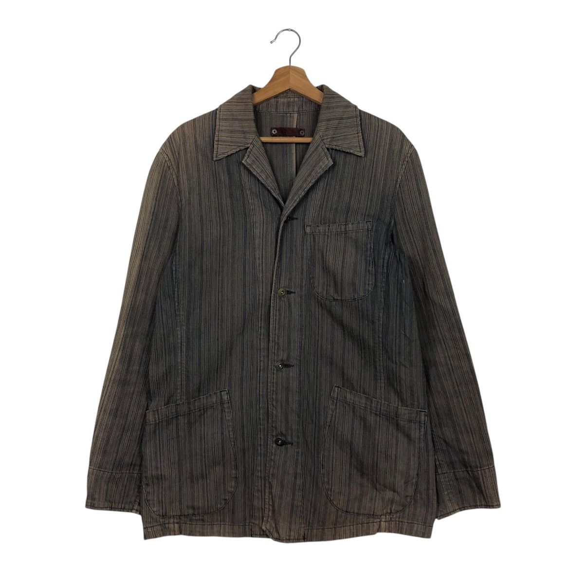 Japanese Brand 📌Vintage Hickory Chore Jacket Haze Simon Issey Miyake Size US M / EU 48-50 / 2 - 3 Thumbnail