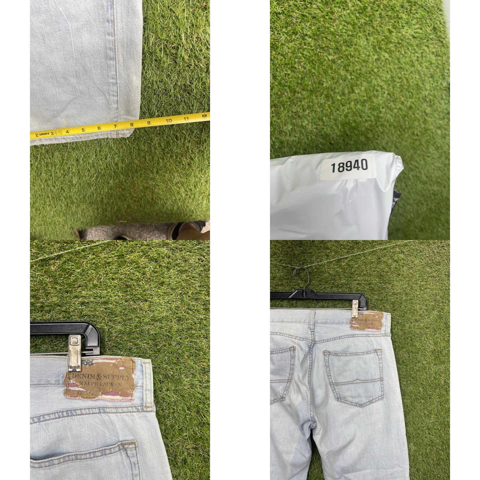 Vintage VINTAGE Denim & Supply Ralph Lauren Jeans Mens 32x29 Straight Distressed USA Flag 90s Size US 32 / EU 48 - 8 Thumbnail