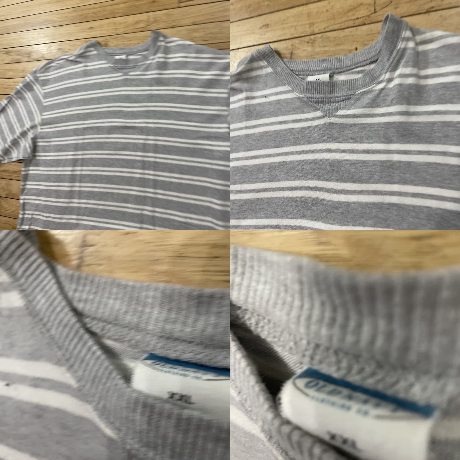 Old Navy VINTAGE OLD NAVY Striped Crew Neck Sweater Mens 2XL Gray White Preppy Casual Knit Pullover Short description Size US XXL / EU 58 / 5 - 10 Thumbnail