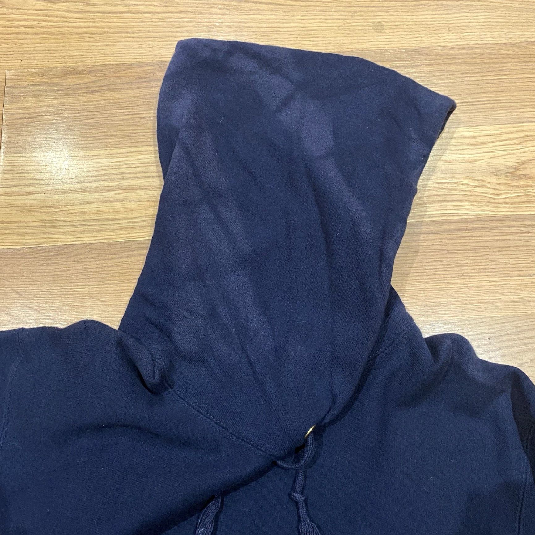 Champion VINTAGE Champion Reverse Weave Hoodie XL Navy Blue Men 80s USA Made Reversible Sun Faded Size US XL / EU 56 / 4 - 5 Thumbnail