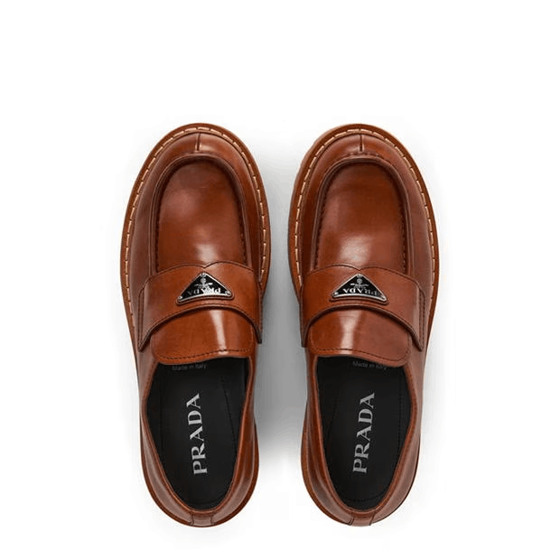 Prada Chocolate Lug Loafers Size US 8 / EU 41 - 5 Thumbnail