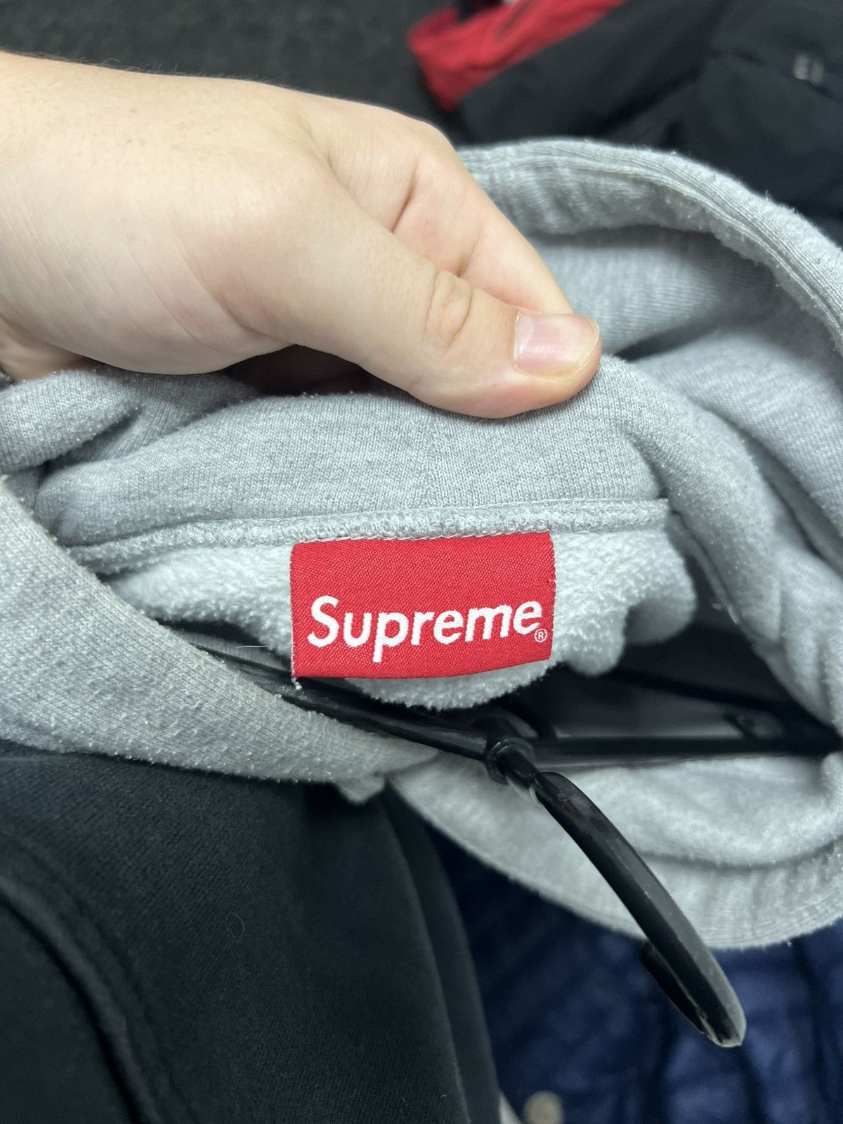 Supreme Supreme Hoodie Big Logo Gray Size US XL / EU 56 / 4 - 5 Thumbnail