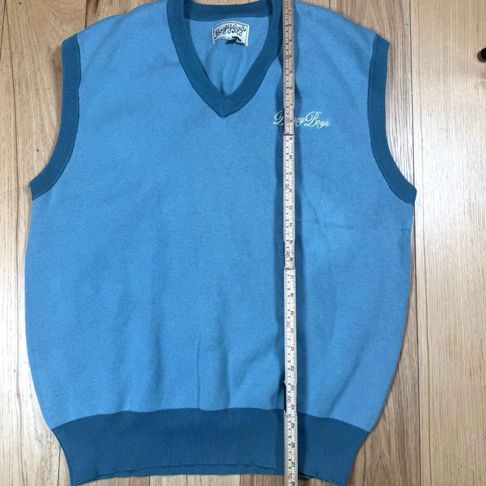 Vintage Bogey Boys Sweater Vest Mens XL Blue V Neck Preppy Golf Soft Cinched Waist NWOT Size US XL / EU 56 / 4 - 7 Thumbnail