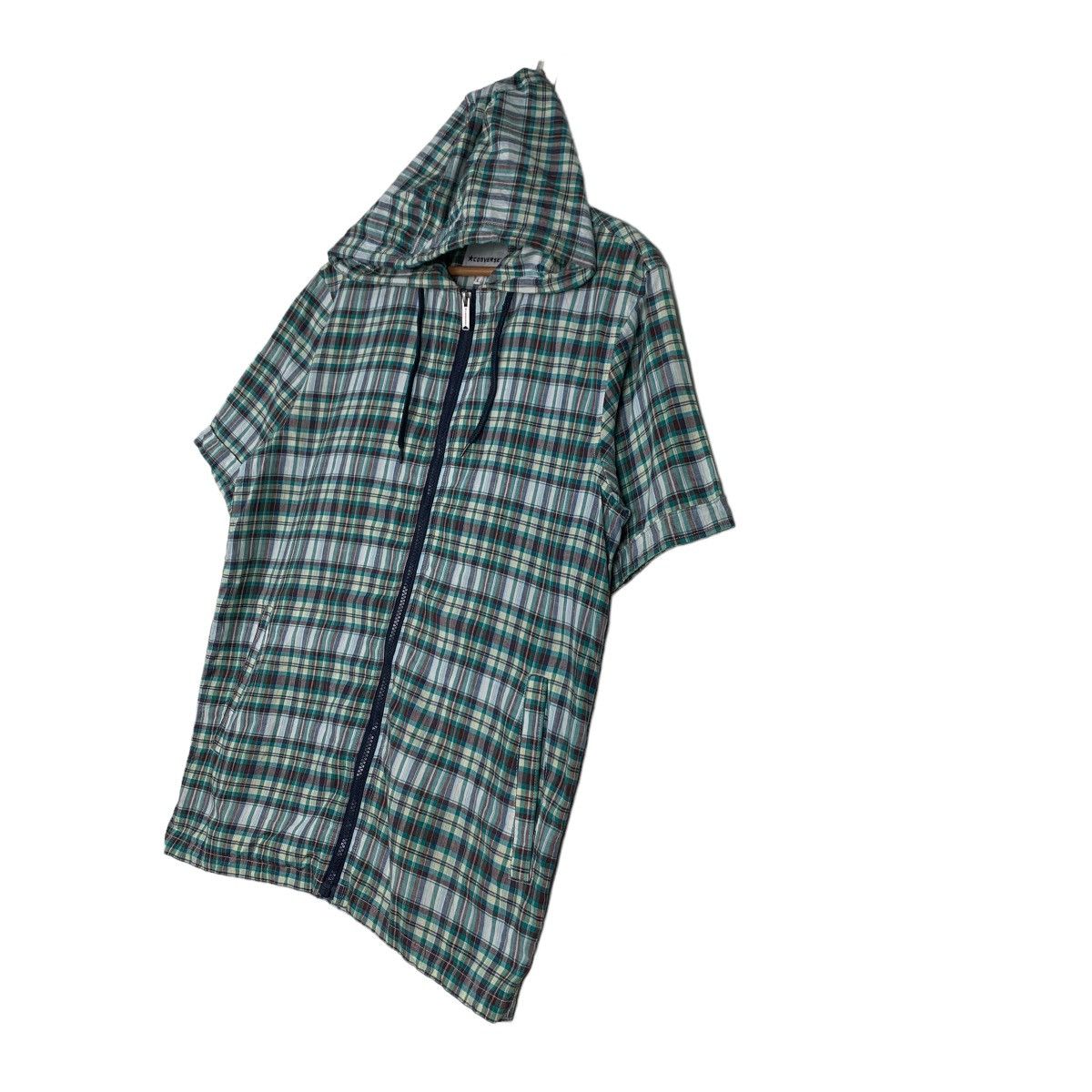 Converse CONVERSE GREEN CHECKED SHORT SLEEVE HOODIES JACKET #0196-C10 Size US L / EU 52-54 / 3 - 2 Thumbnail