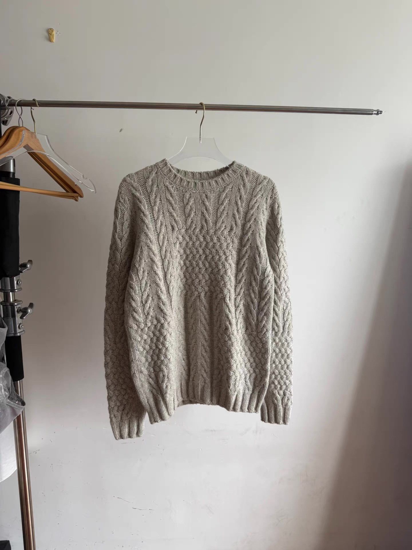 A.P.C. A.P.C Grey Chunky Wool Sweater Q17 Size US M / EU 48-50 / 2 - 1 Thumbnail