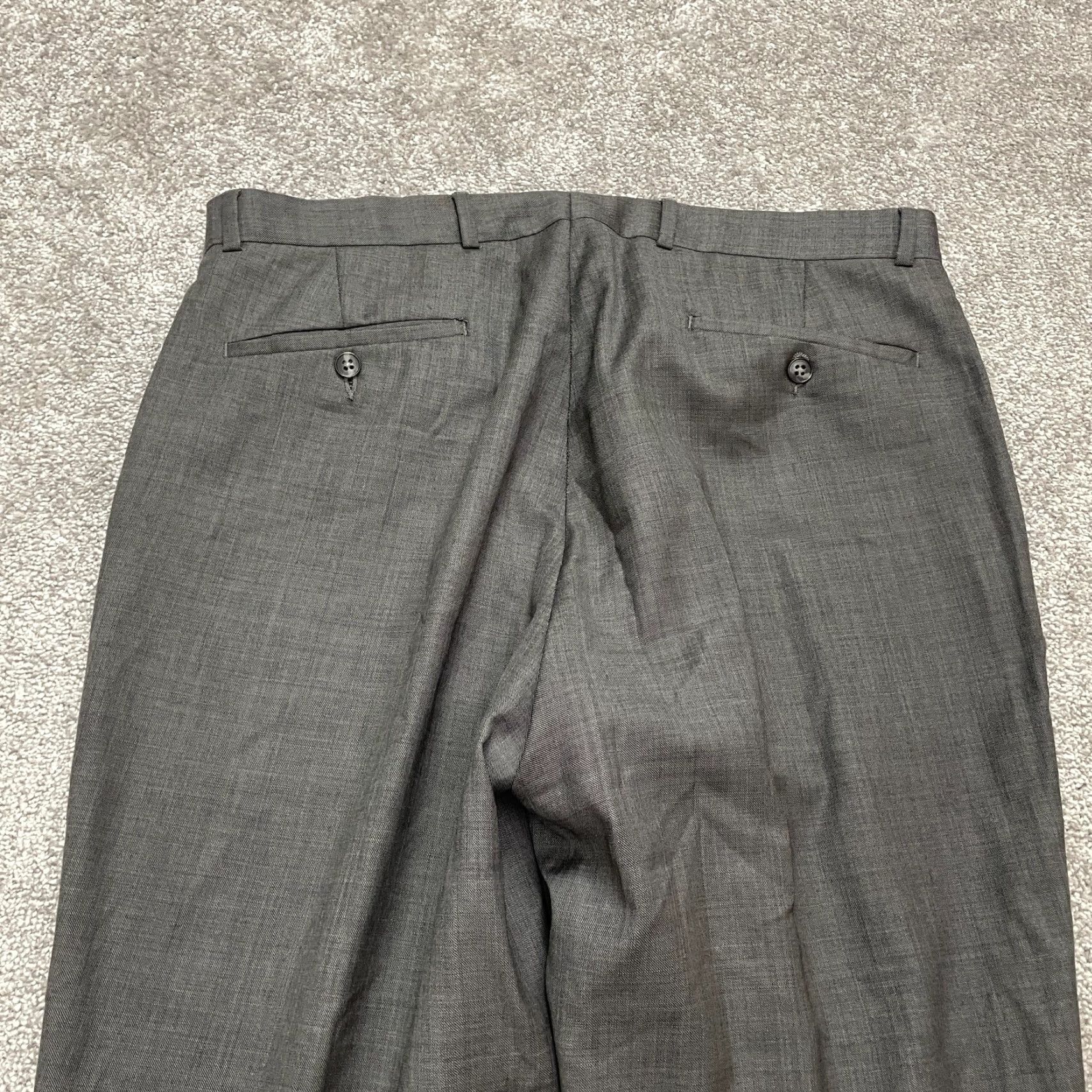 Ben Sherman VINTAGE Ben Sherman Dress Pants Mens 36x36 Gray Laine Straight Leg Flat Front Workwear Size US 36 / EU 52 - 3 Thumbnail