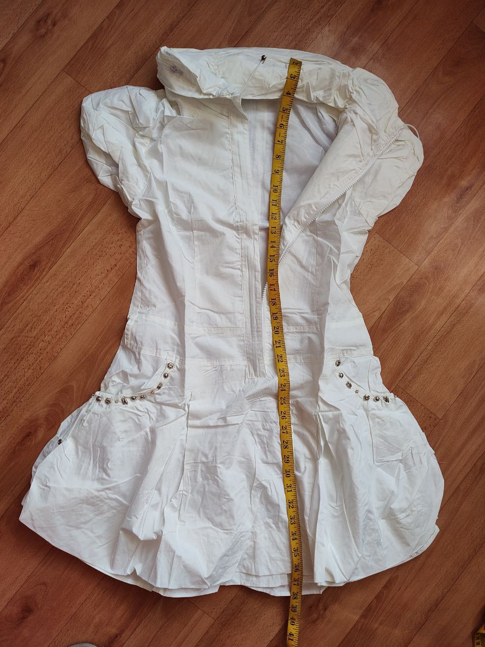 Other White Parachute Mini Dress Hooded Avant Garde Sz M NEW Size M / US 6-8 / IT 42-44 - 2 Thumbnail