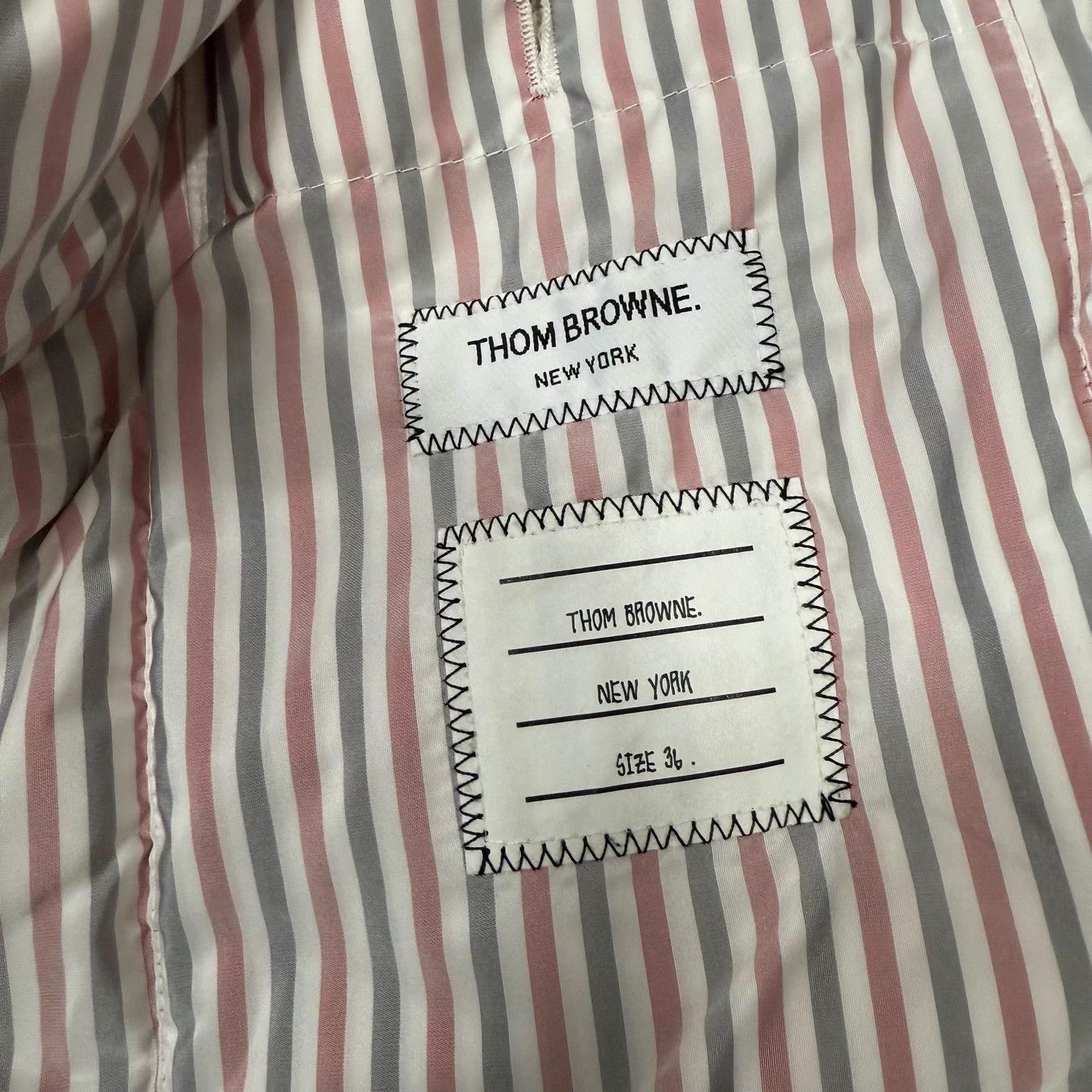 Thom Browne Thom Browne TB striped long sleeve hooded down coat 36 NWT Size XS / US 0-2 / IT 36-38 - 5 Thumbnail