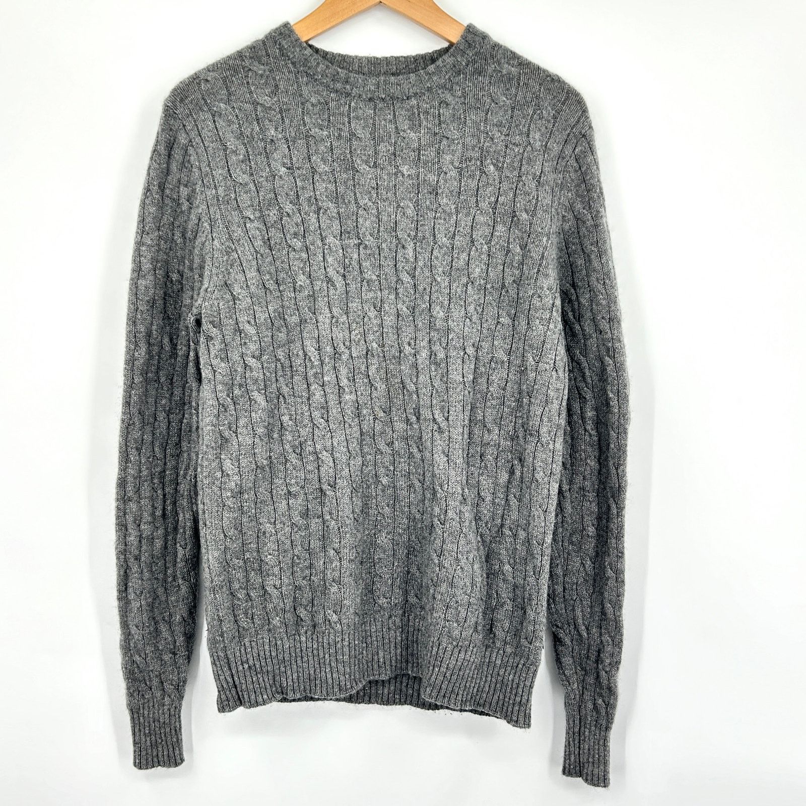 Other Elliot Mulryan Cashmere Cable Knit Crewneck Sweater Gray M Size US M / EU 48-50 / 2 - 1 Thumbnail