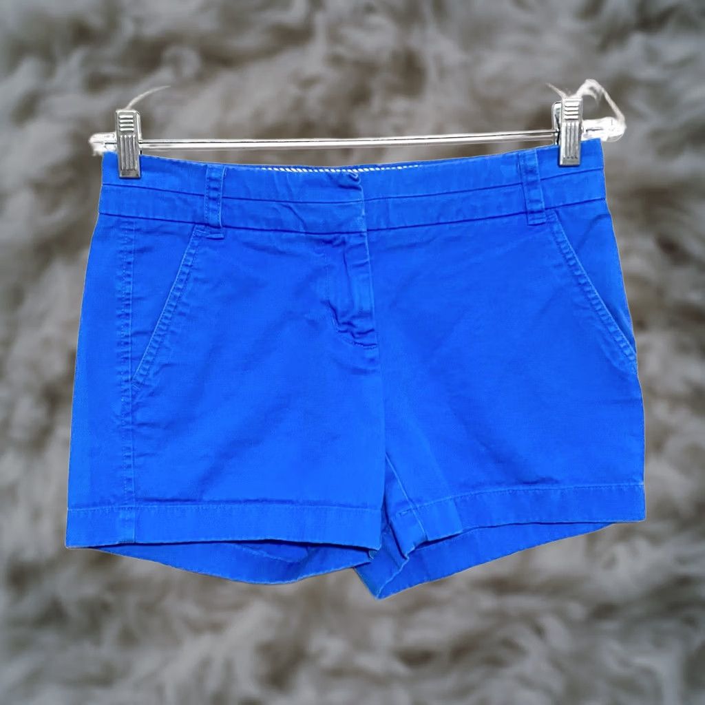 J.Crew VINTAGE J.Crew Blue Chino Shorts Womens 00 Casual Summer Preppy Vacation Beachy Short Size 24" / US 00 / IT 34 - 1 Thumbnail