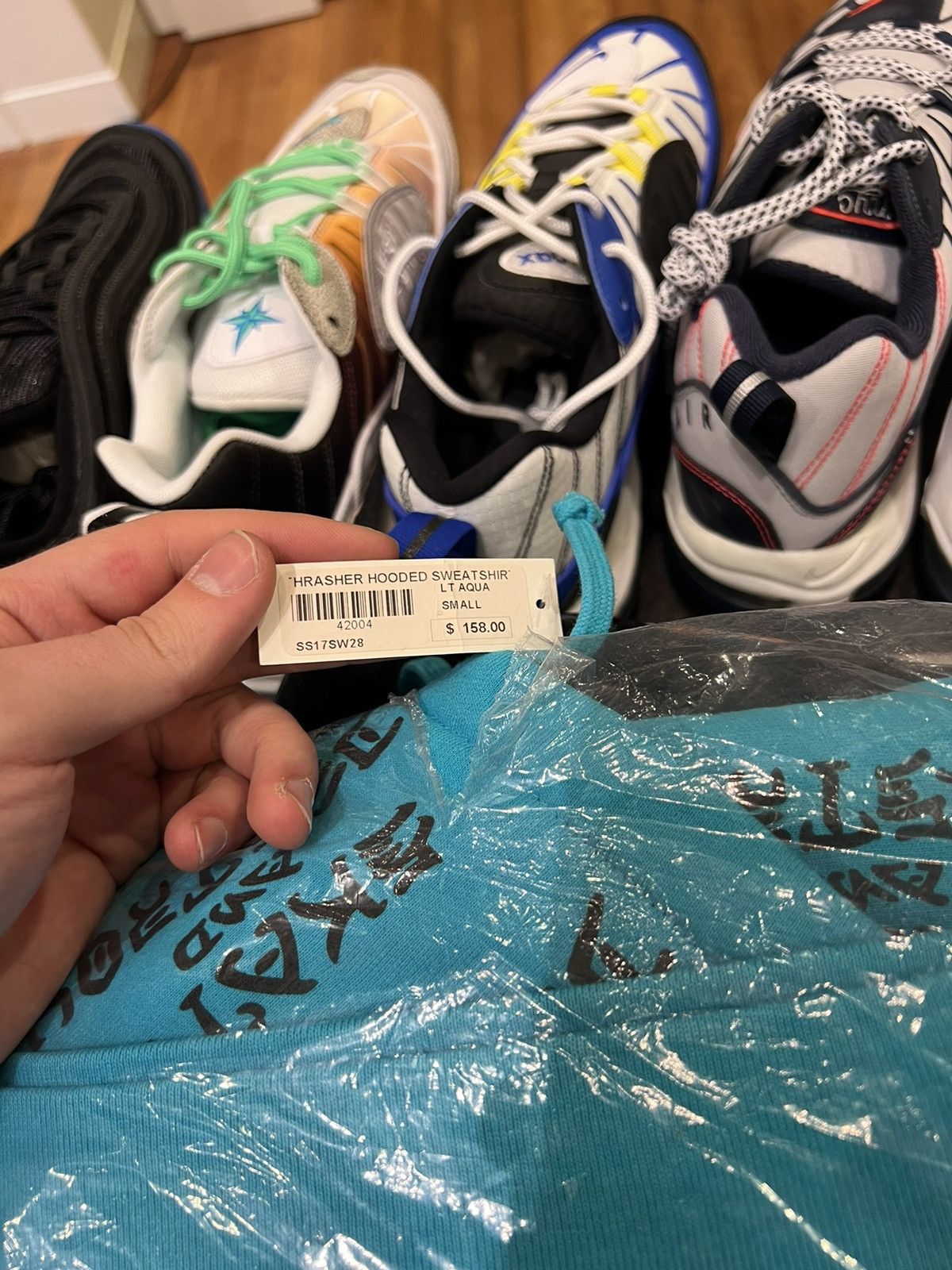 Supreme × Thrasher Supreme Thrasher Boyfriend Hoodie Aqua Blue Size US S / EU 44-46 / 1 - 5 Thumbnail