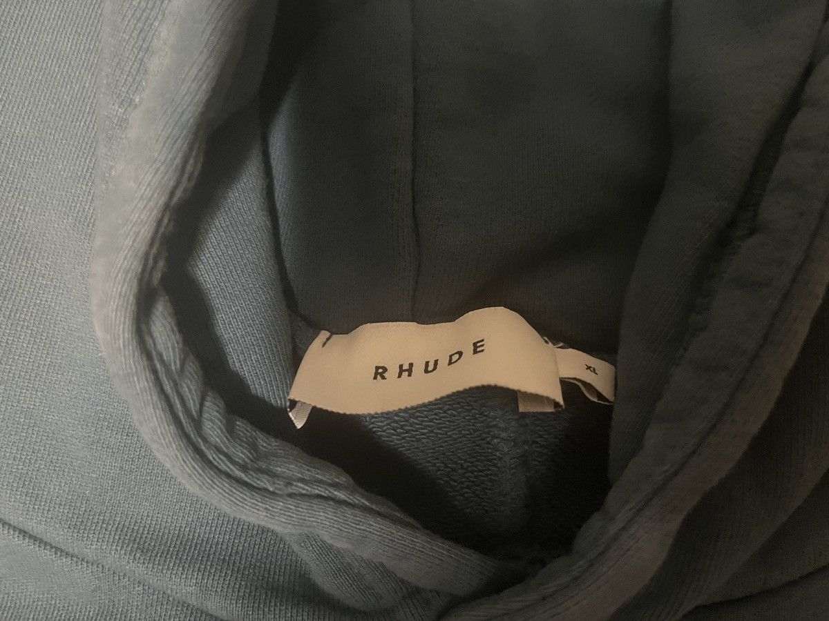 Designer × Rhude Rhude Slate Blue Cotton Le Tebac Hoodie Sweatshirt Size XL Size US XL / EU 56 / 4 - 6 Thumbnail