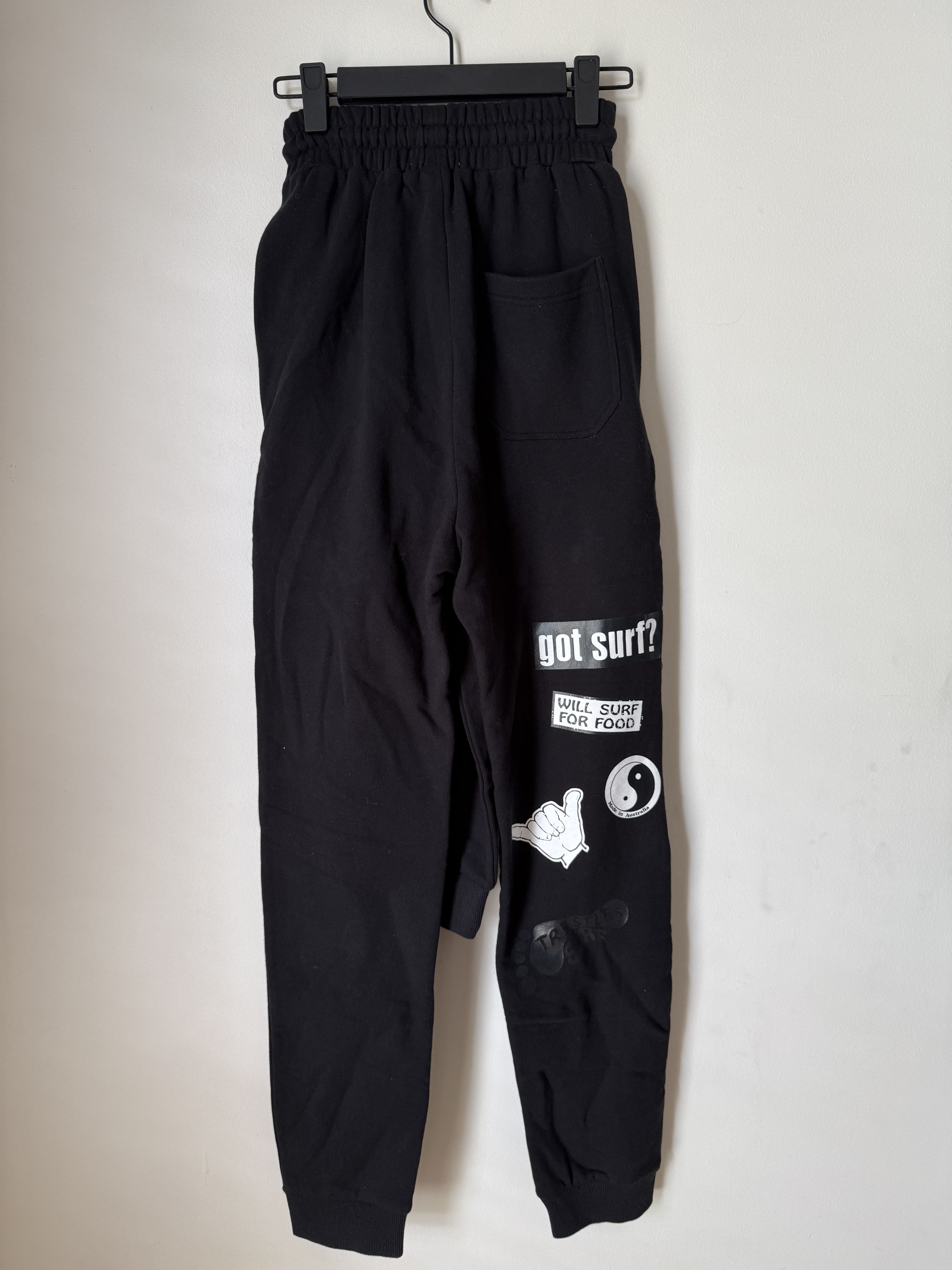 EX INFINITAS TIE FRONT SURF STICKER BLACK TRACKPANT. SIZE XS Size US 28 / EU 44 - 6 Thumbnail
