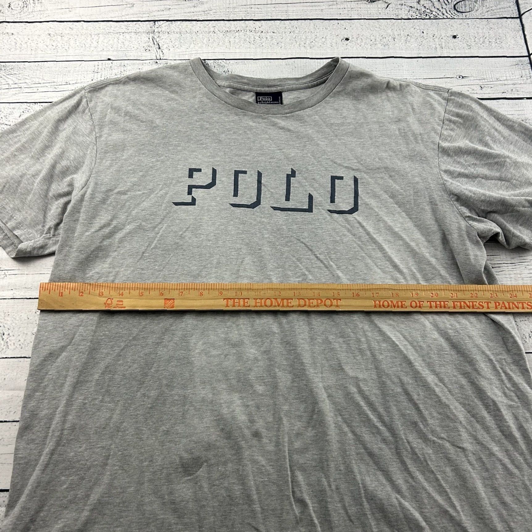 Polo Ralph Lauren Polo Ralph Lauren Y2K Short Sleeve T Shirt Mens XL Gray Spell Out Shirt Size US XL / EU 56 / 4 - 5 Thumbnail