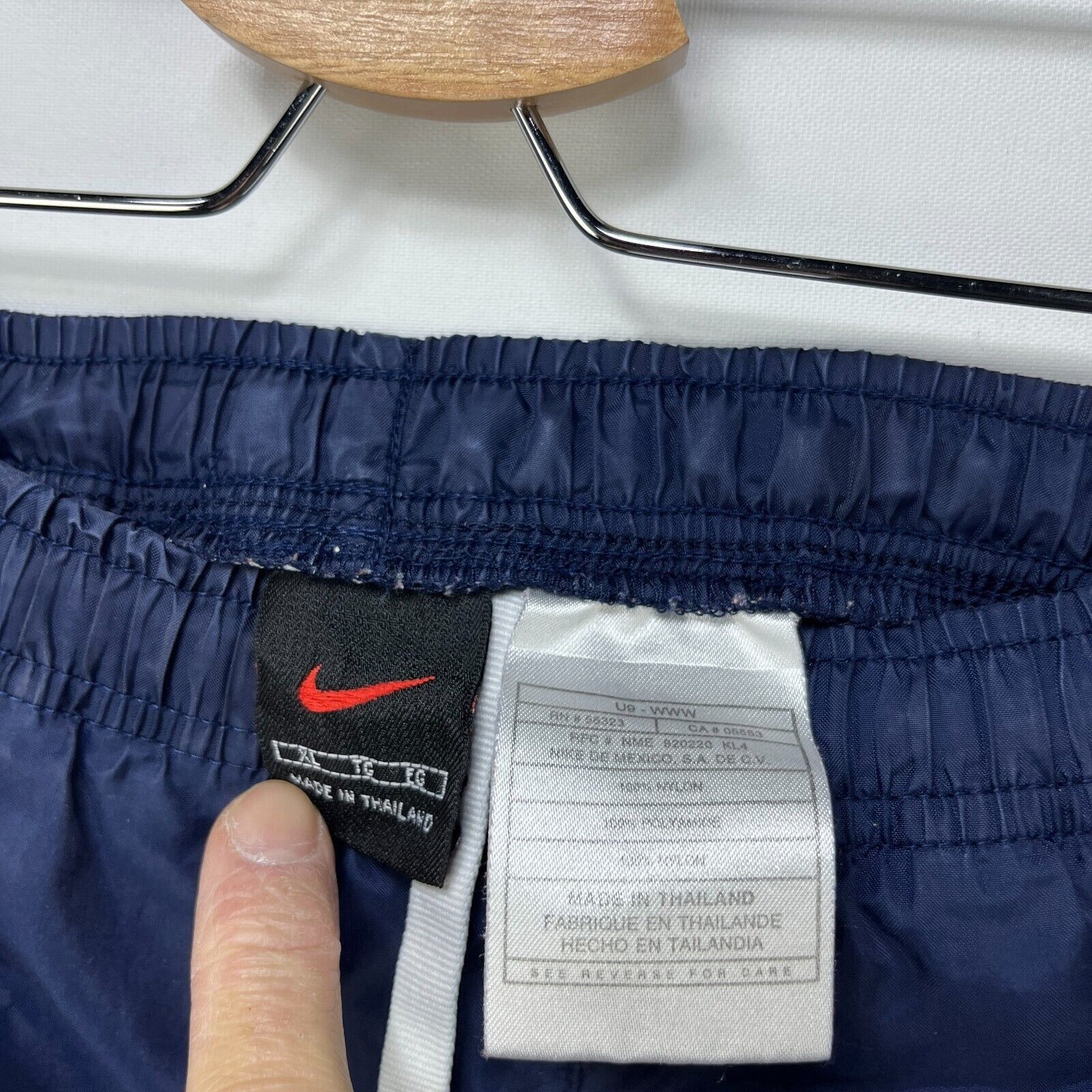 Nike × Vintage Vintage 90s Nike Swoosh Windbreaker Baggy Pants XL Swishy Size US 42 / EU 58 - 5 Thumbnail