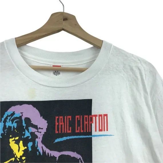 Band Tees Vtg 1990 ERIC CLAPTON GUITARIST Rock Pop Art Tee Shirt Size US M / EU 48-50 / 2 - 5 Thumbnail