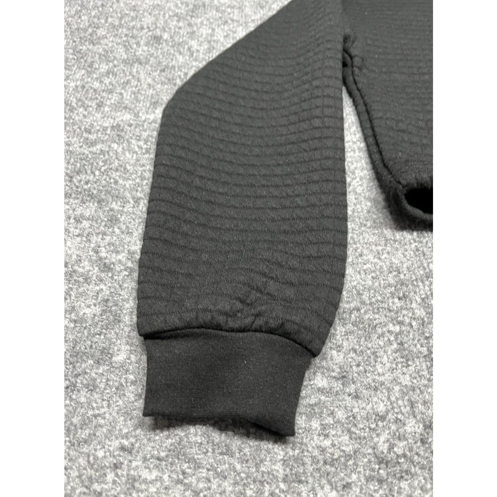 Vintage Rue21 Sweatshirt Womens Cropped M Black Long Sleeve Bungee Toggle Quilted New Size M / US 6-8 / IT 42-44 - 4 Thumbnail