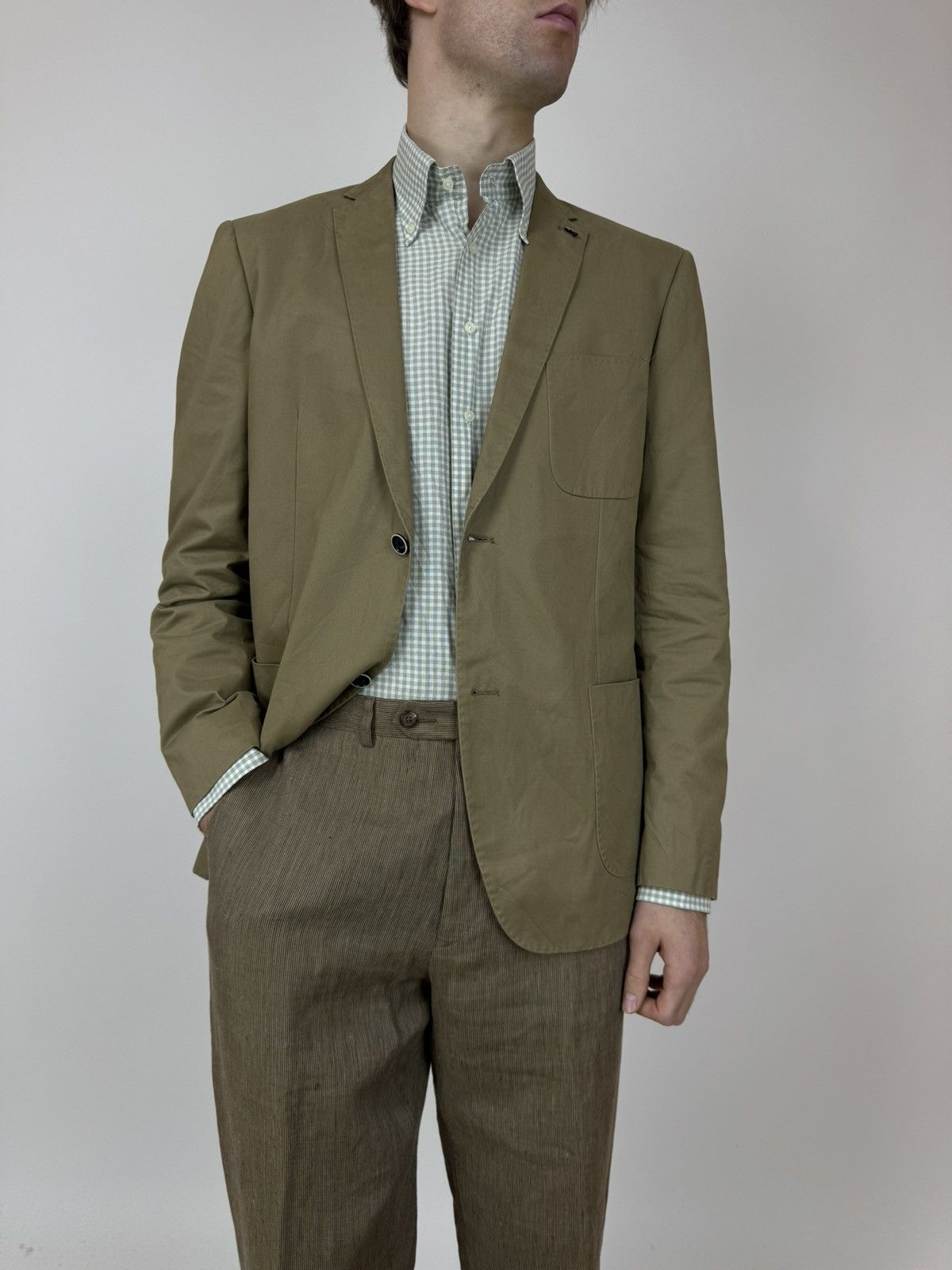 Chevignon Chevignon Sport Cotton Blazer Jacket Unlined Toscana Pockets Size 54R - 5 Thumbnail
