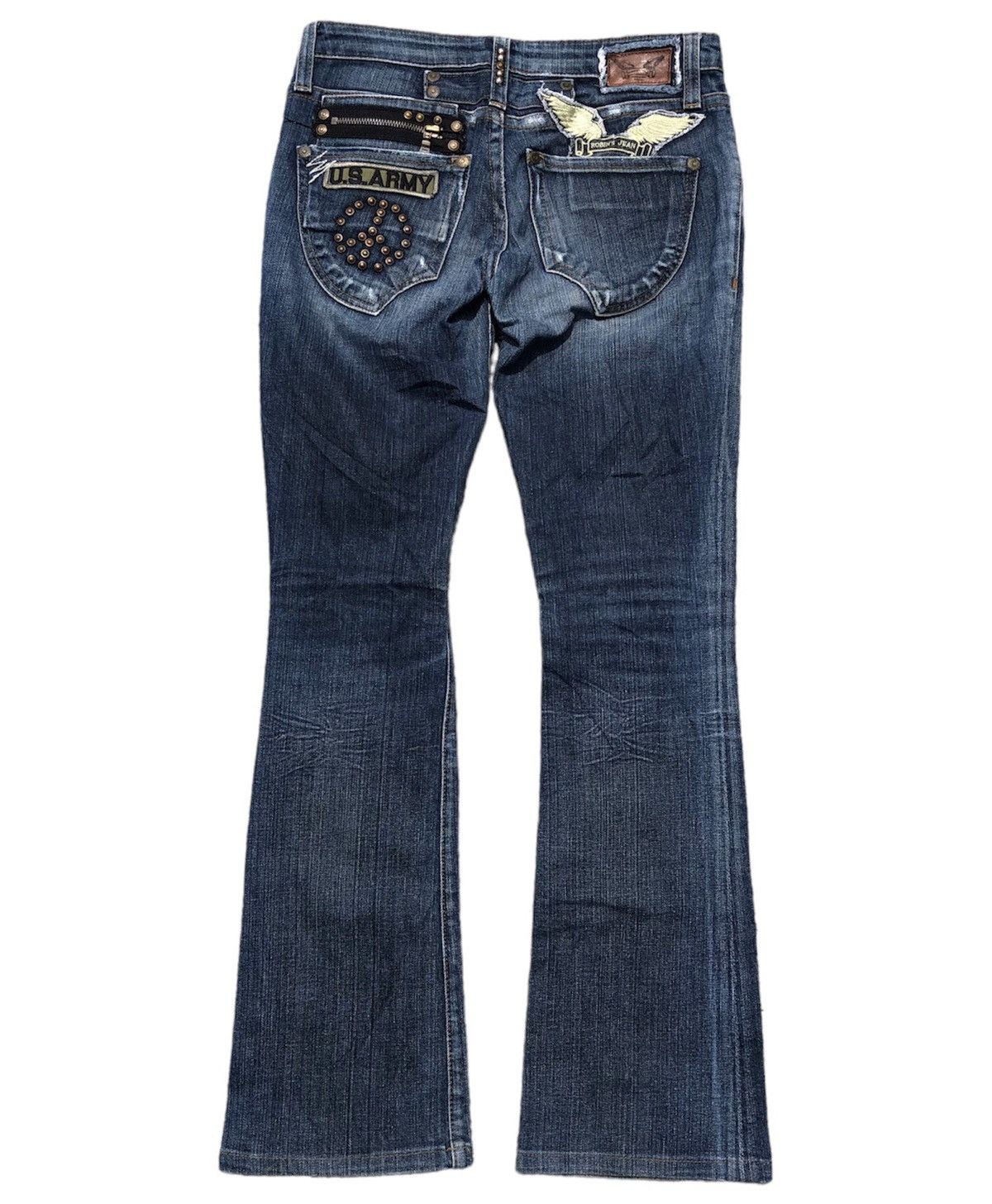 Robins Jeans Vintage Robins Jean low rise flared denim pants Size US 29 - 1 Thumbnail