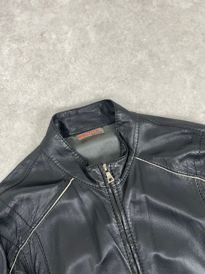 Prada 2000s Prada Black Leather Lips Biker Jacket Size US S / EU 44-46 / 1 - 4 Thumbnail