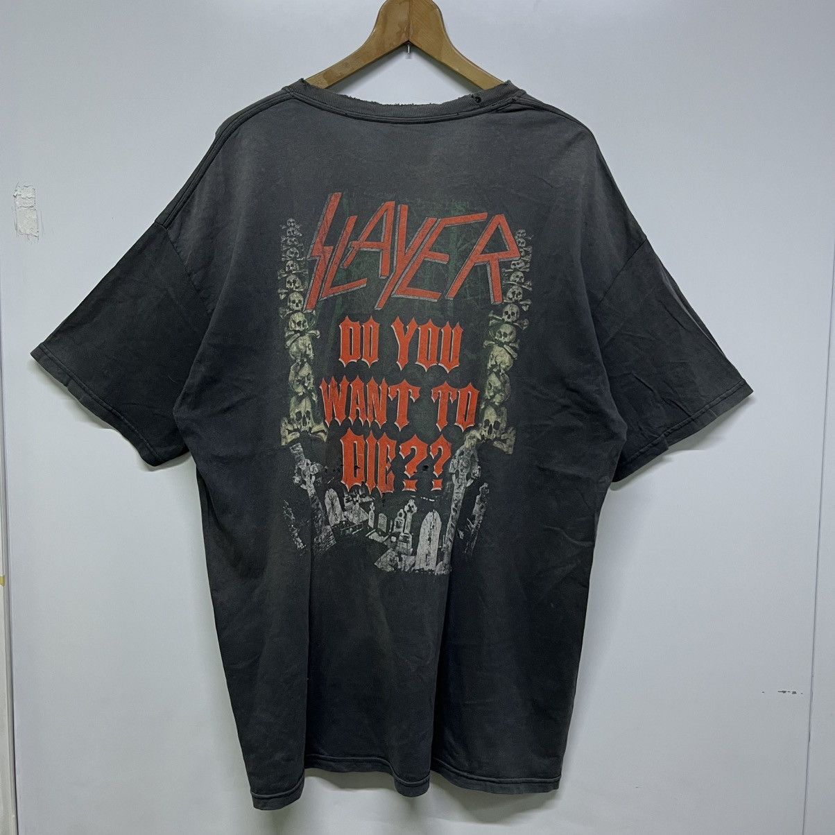 Slayer Vintage 1990s Slayer - Do You Want To Die Shirt Size US XL / EU 56 / 4 - 7 Thumbnail